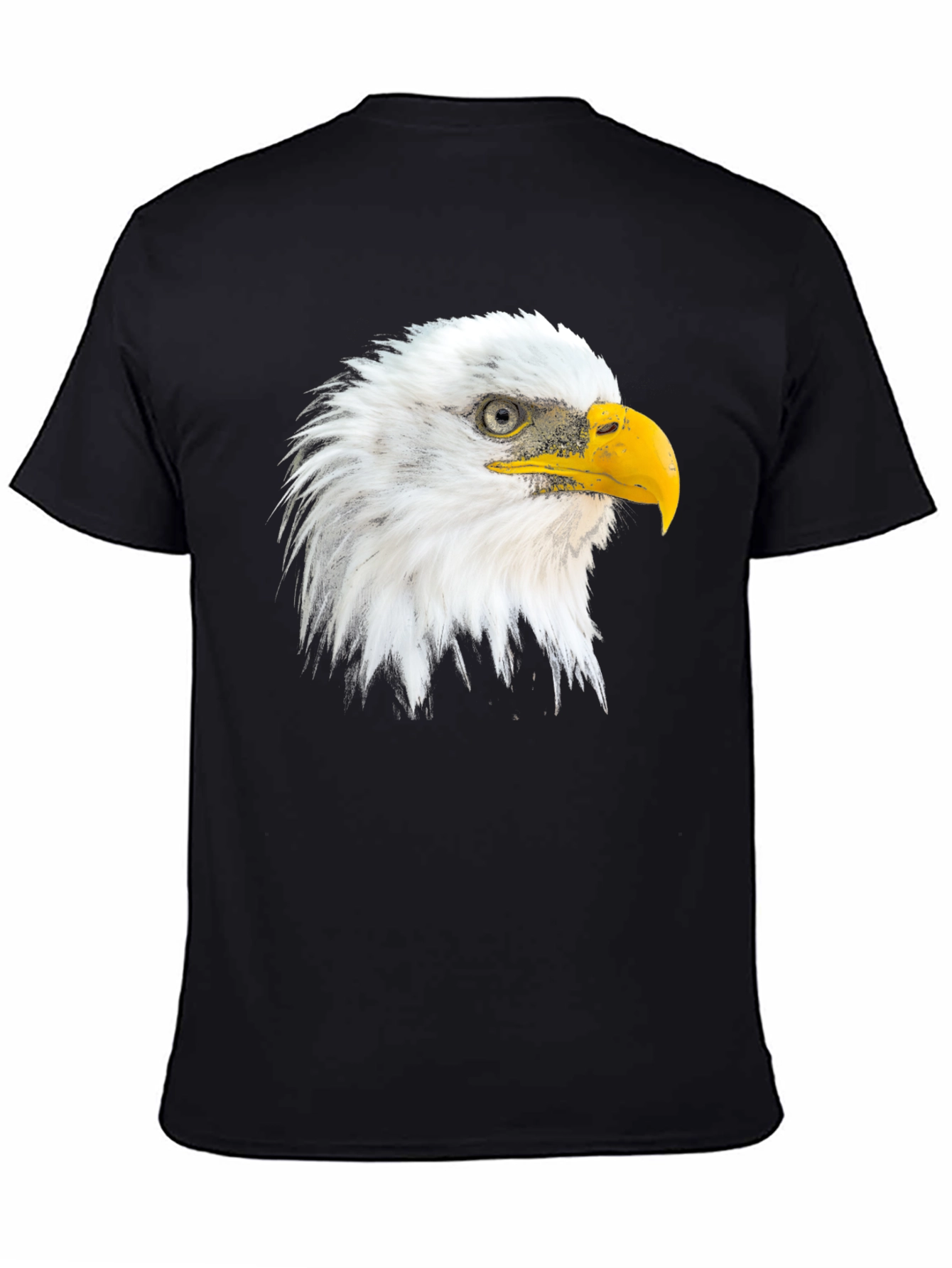 Eagle Head Graphic Print Crew Neck T-Shirt