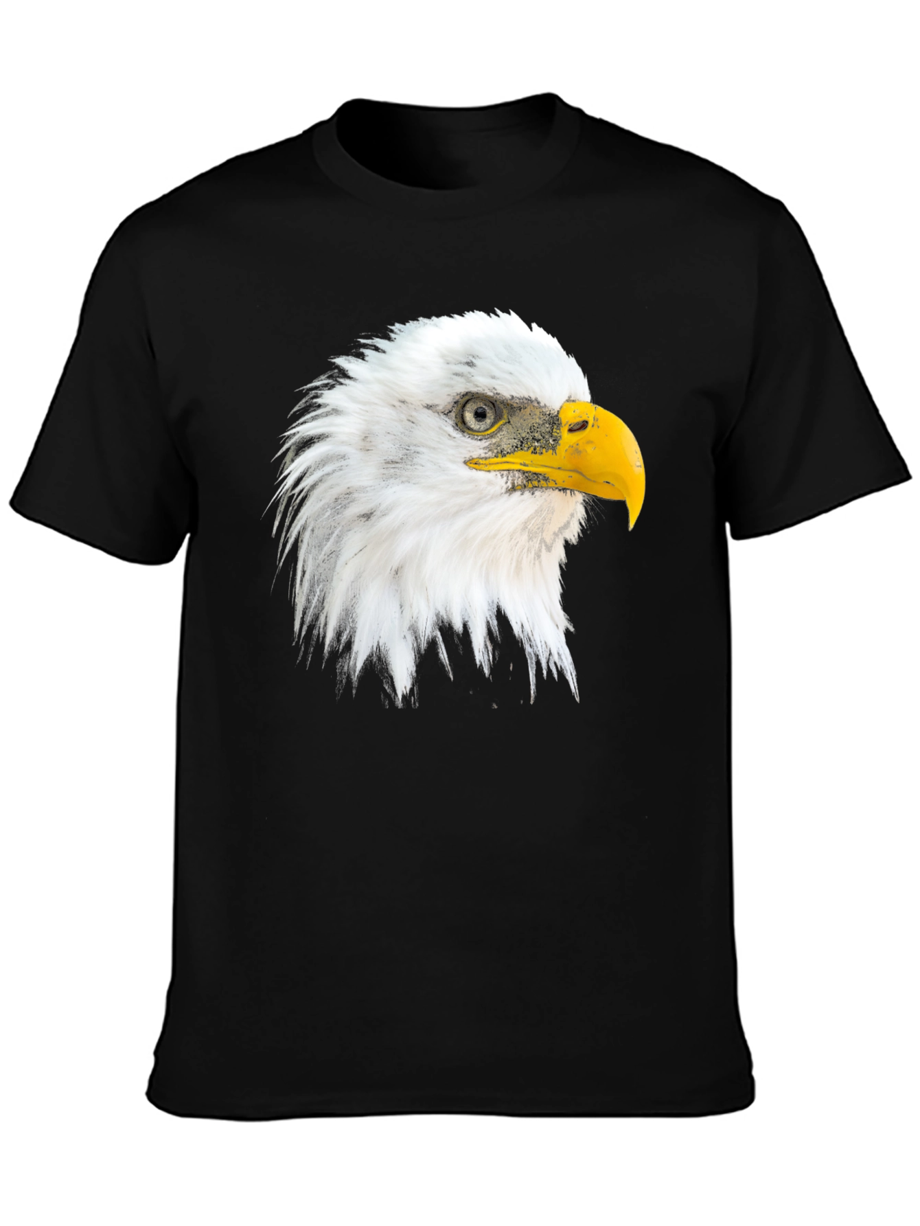 Eagle Head Graphic Print Crew Neck T-Shirt