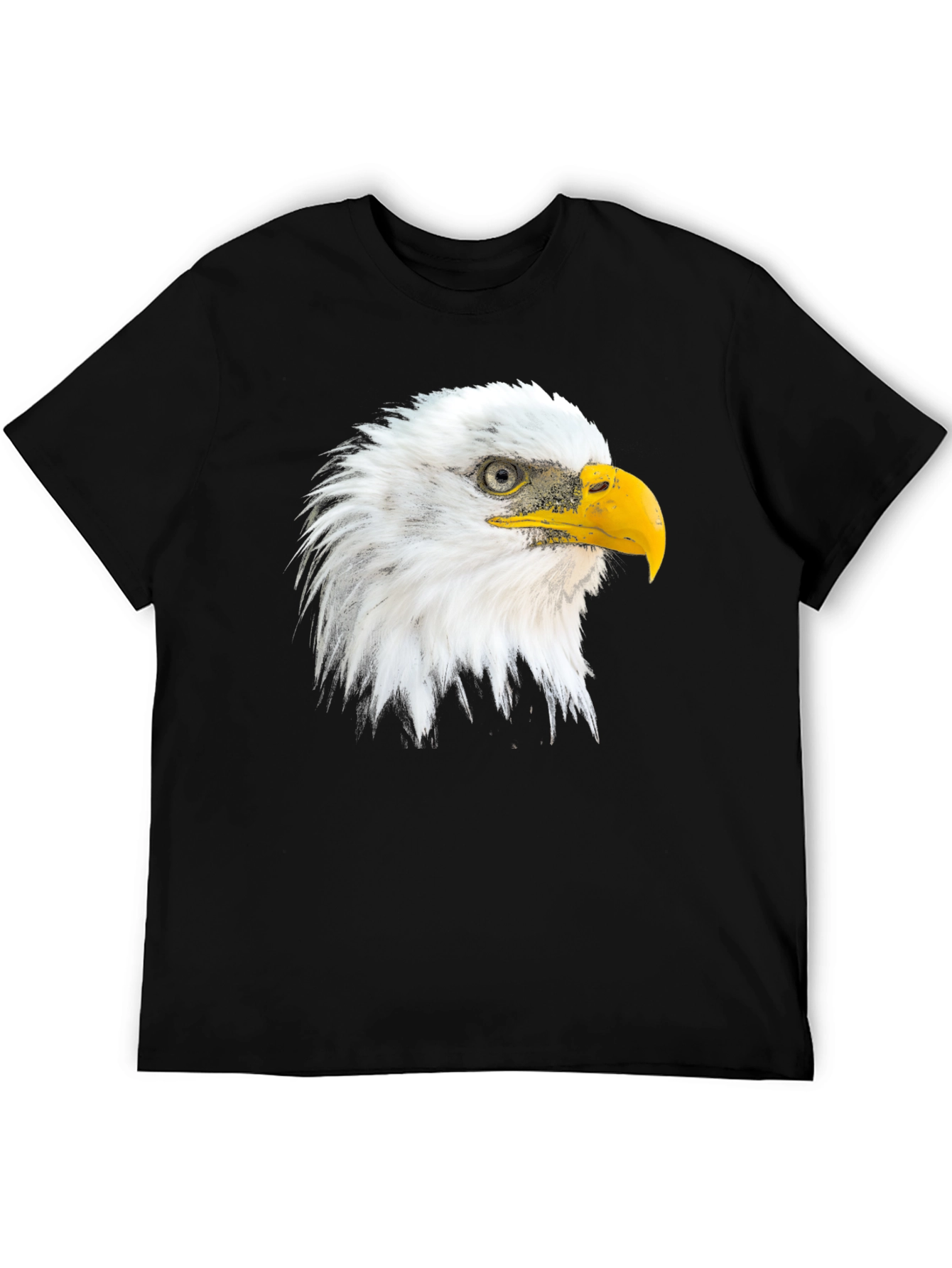 Eagle Head Graphic Print Crew Neck T-Shirt