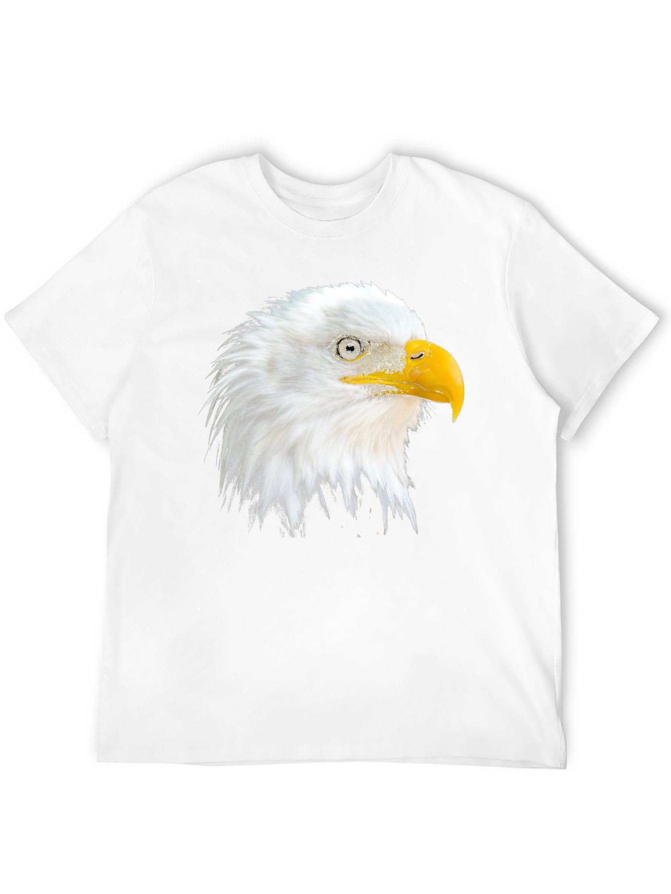 Eagle Head Graphic Print Crew Neck T-Shirt