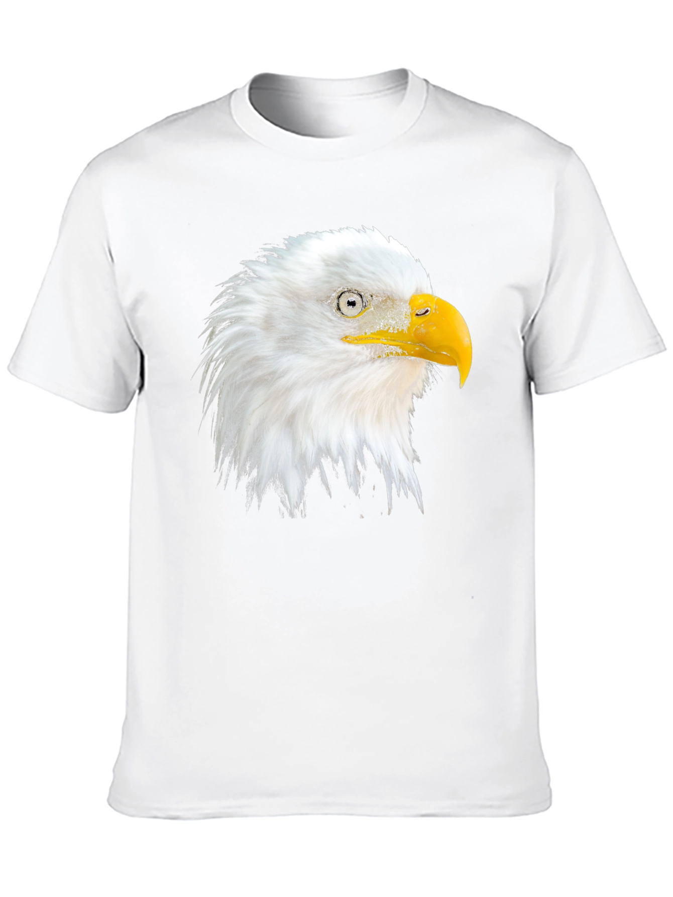 Eagle Head Graphic Print Crew Neck T-Shirt