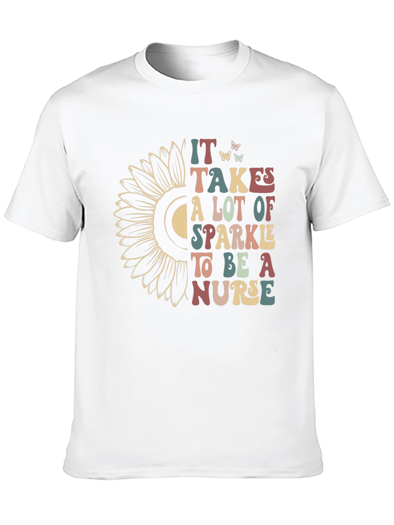 Nurse Sparkle Sunflower Graphic Tee