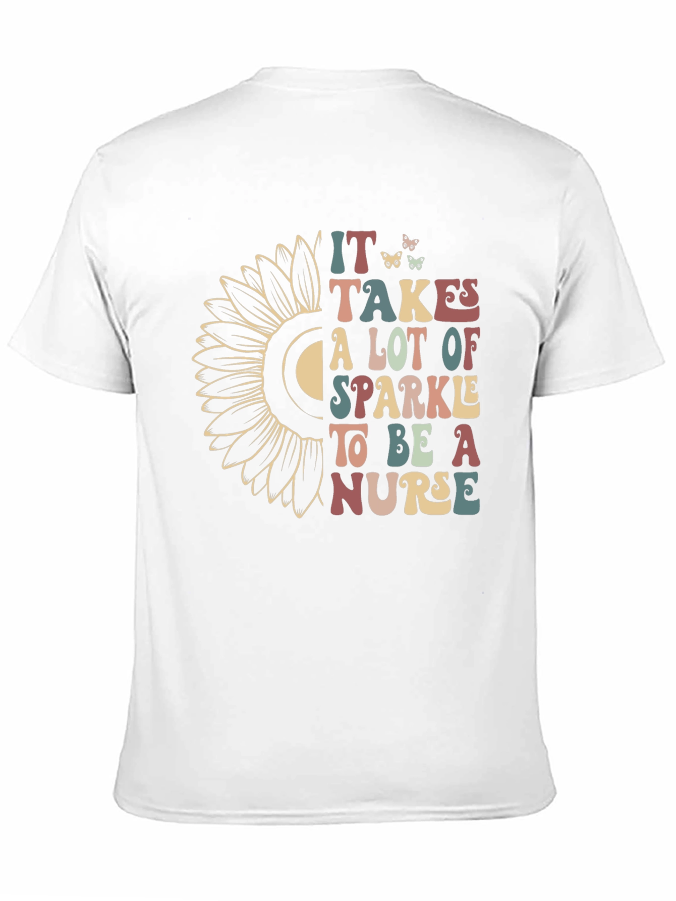 Nurse Sparkle Sunflower Graphic Tee
