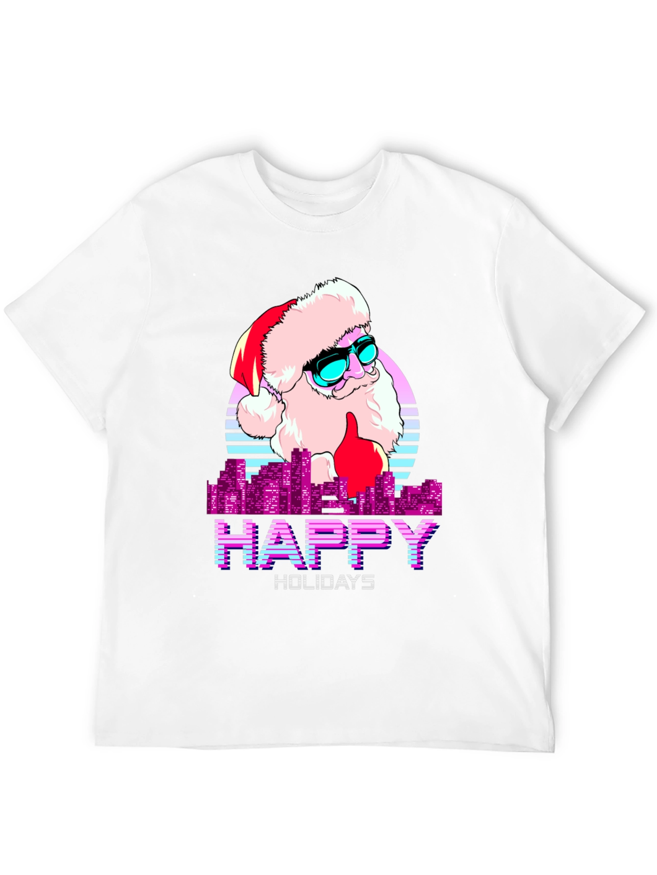 Cool Santa Happy Holidays T-Shirt