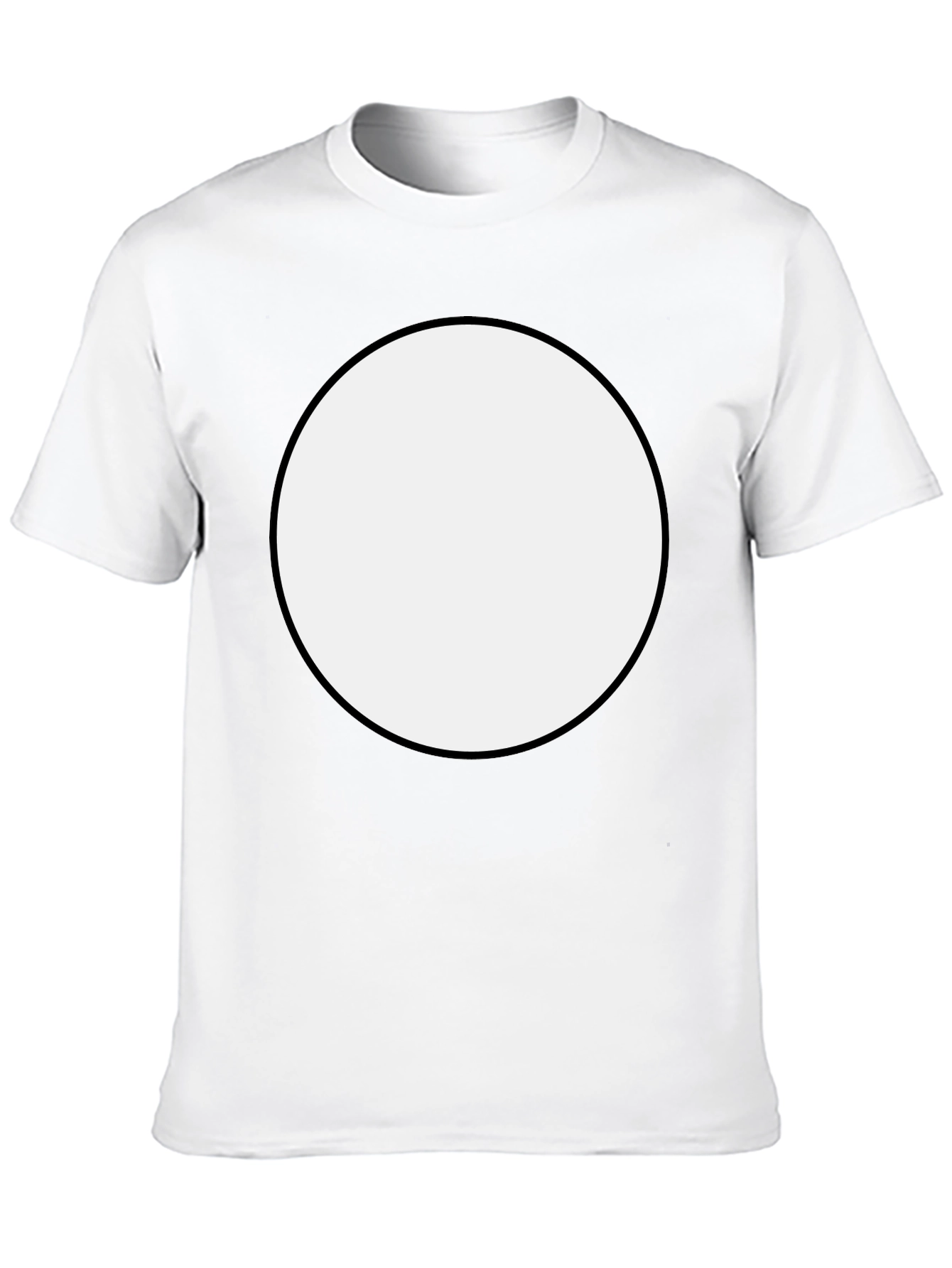 Bold Black T-Shirt with White Circle Design