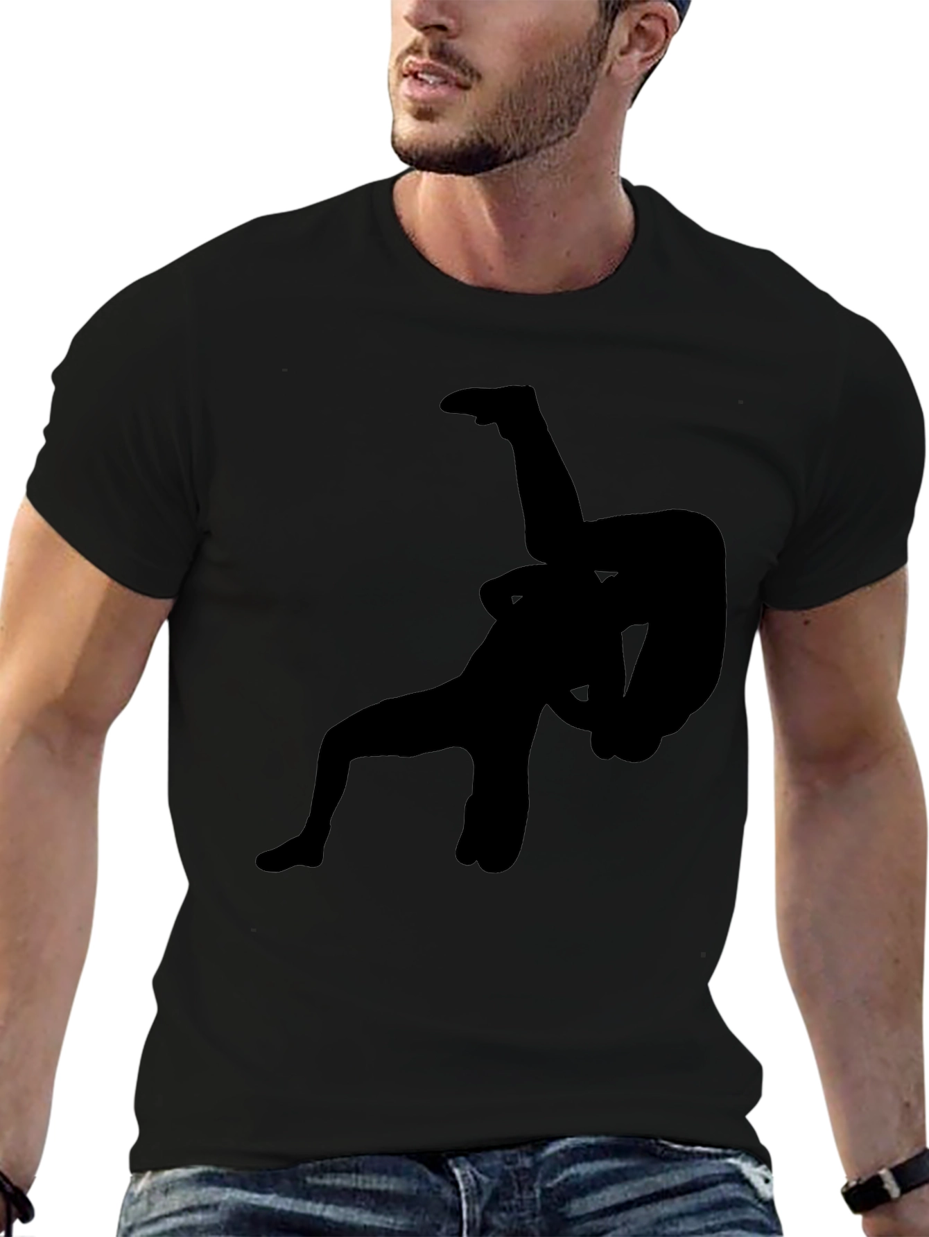 Wrestling Silhouette Graphic T-Shirt