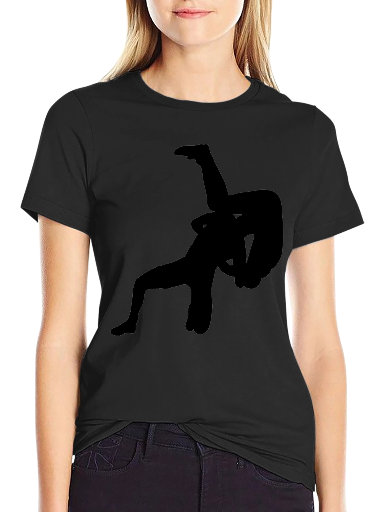 Wrestling Silhouette Graphic T-Shirt