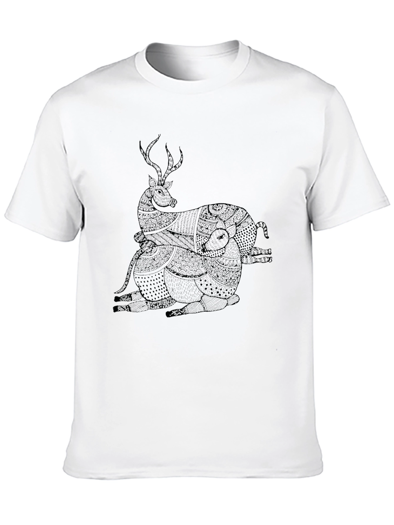 Black Deer Graphic Tee - Unique Style