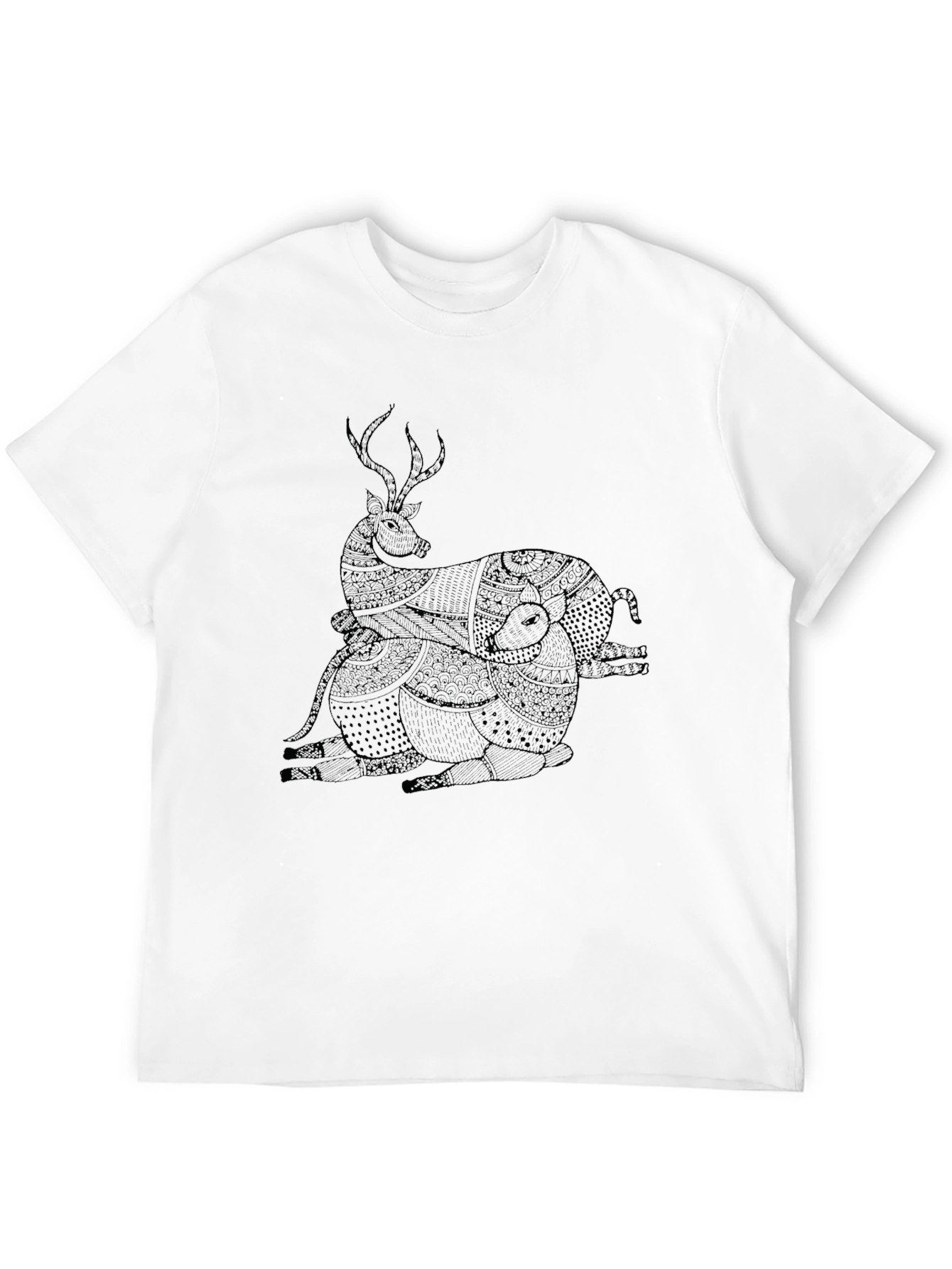 Black Deer Graphic Tee - Unique Style