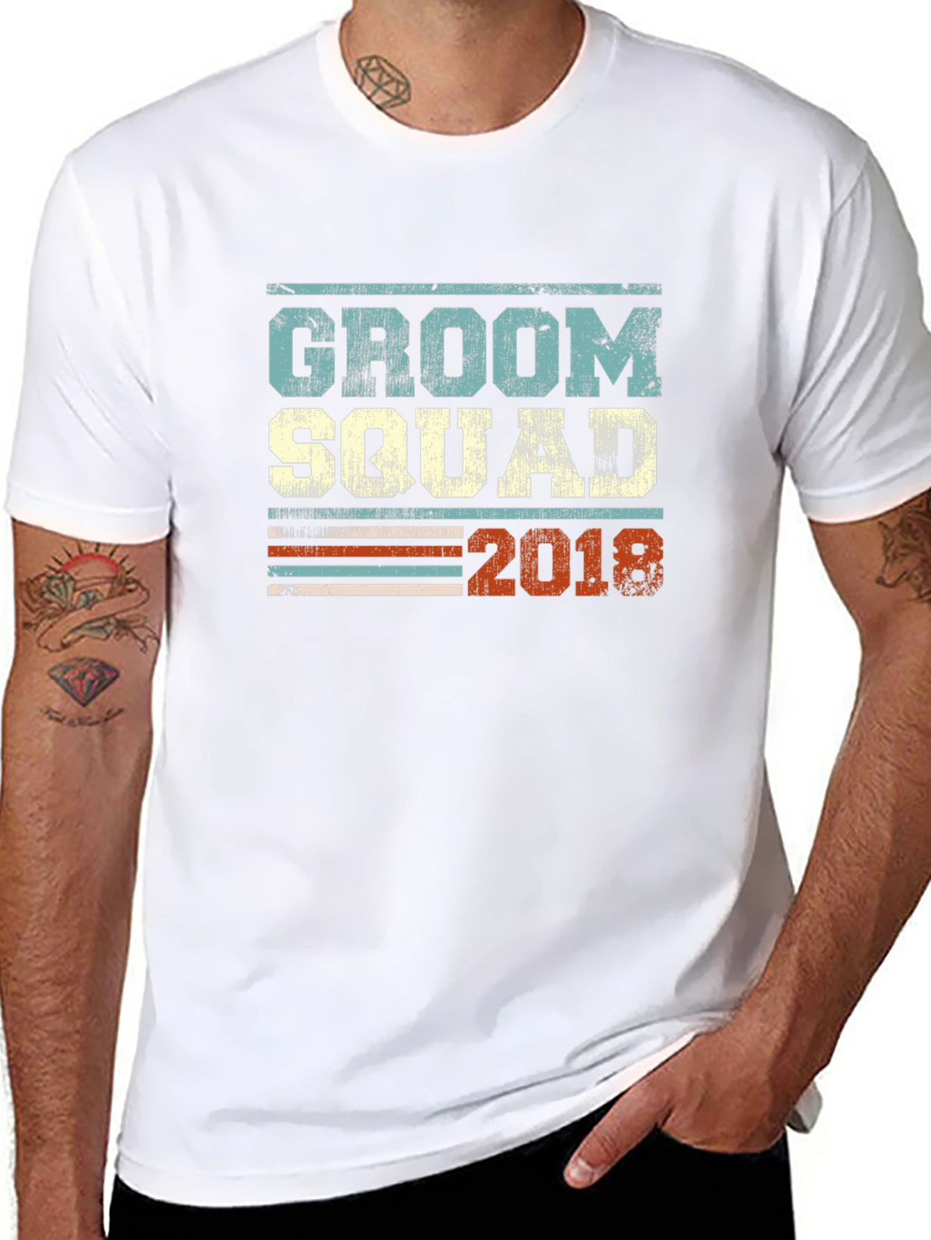 Groom Squad 2018 Retro T-Shirt