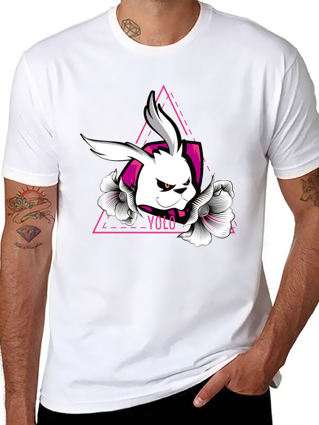 YOLO Rabbit Graphic Tee - Unique Design!