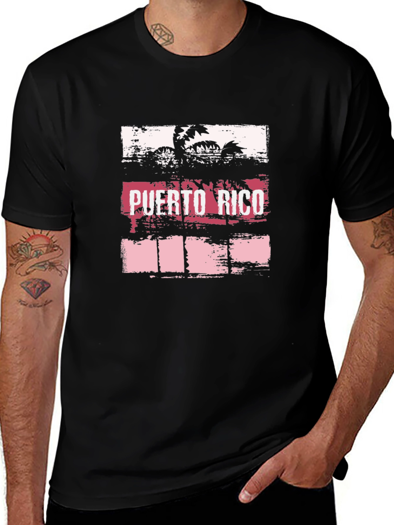 Puerto Rico T-Shirt Palm Tree Graphic Tee