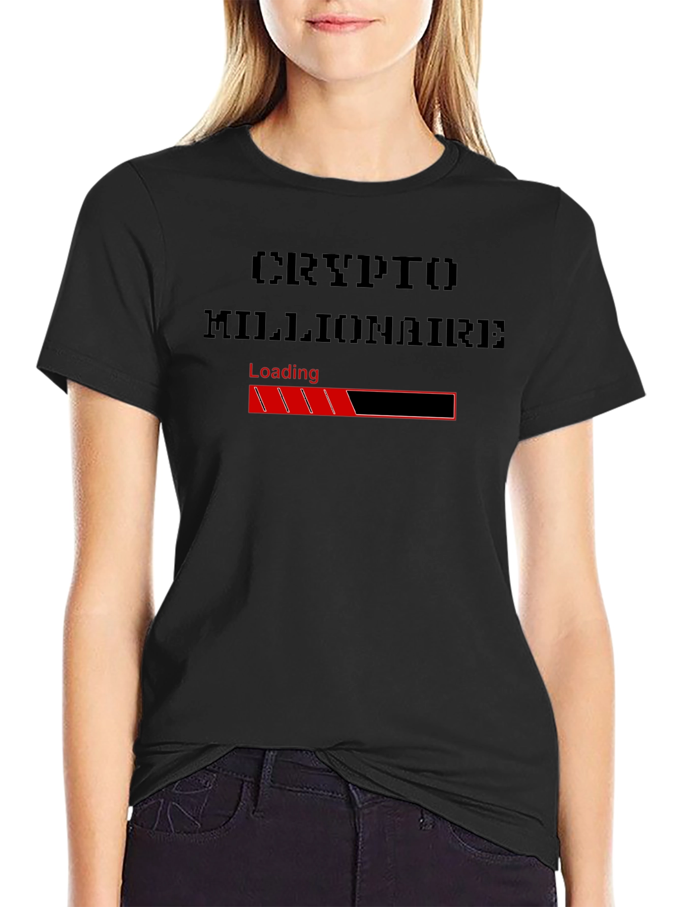 Crypto Millionaire Loading T-Shirt - Black