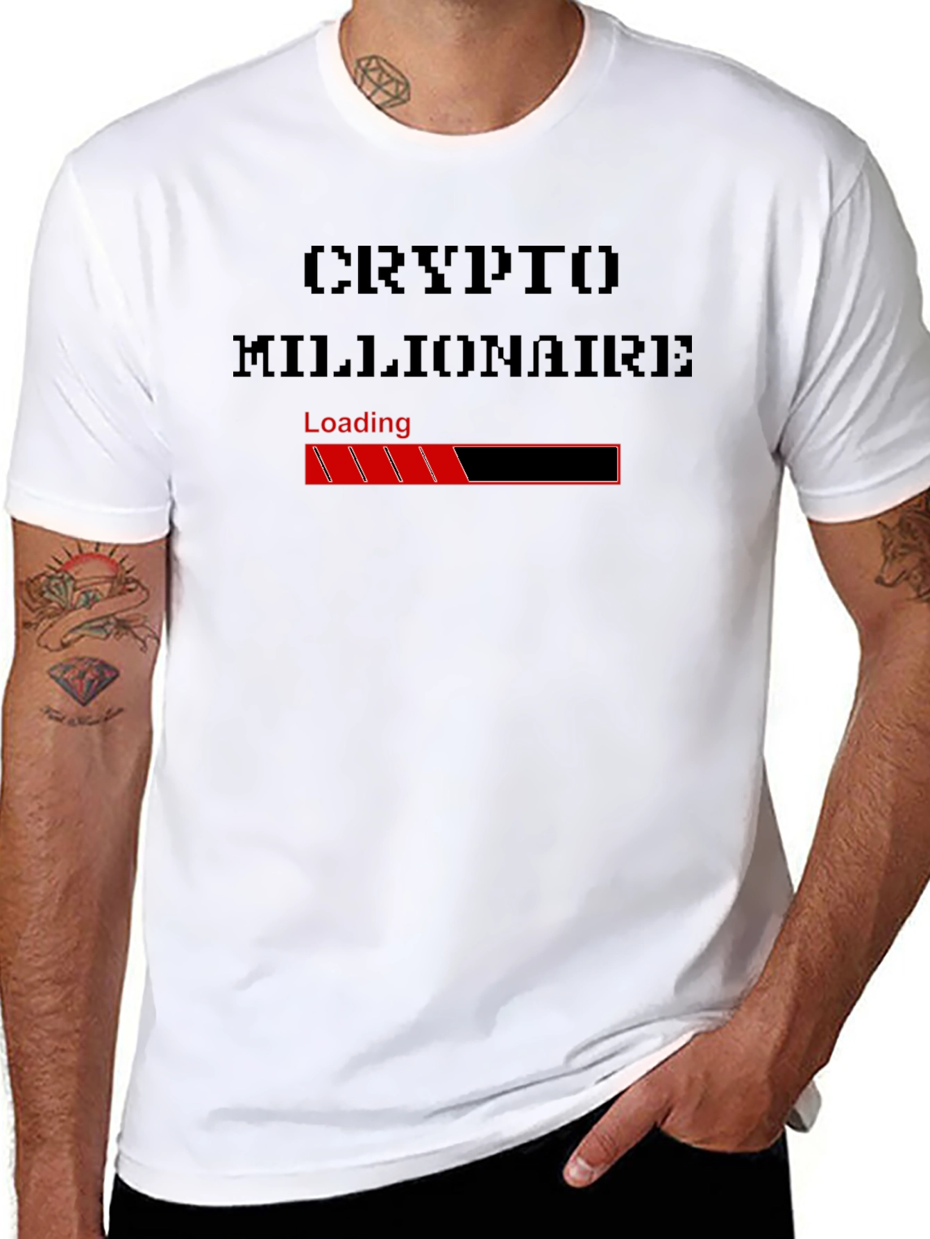 Crypto Millionaire Loading T-Shirt - Black