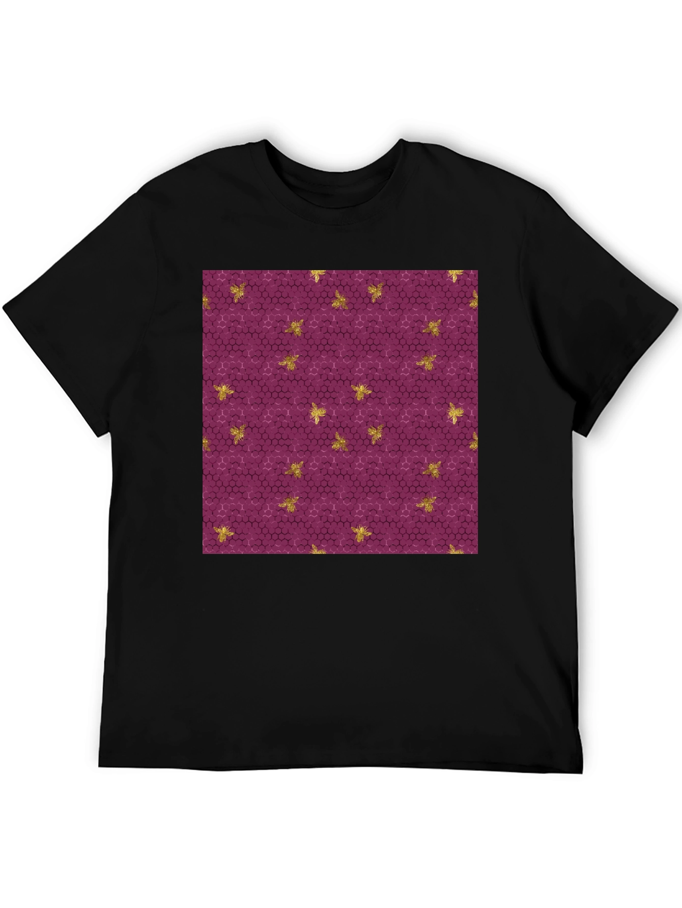 Honeycomb & Bee Print T-Shirt