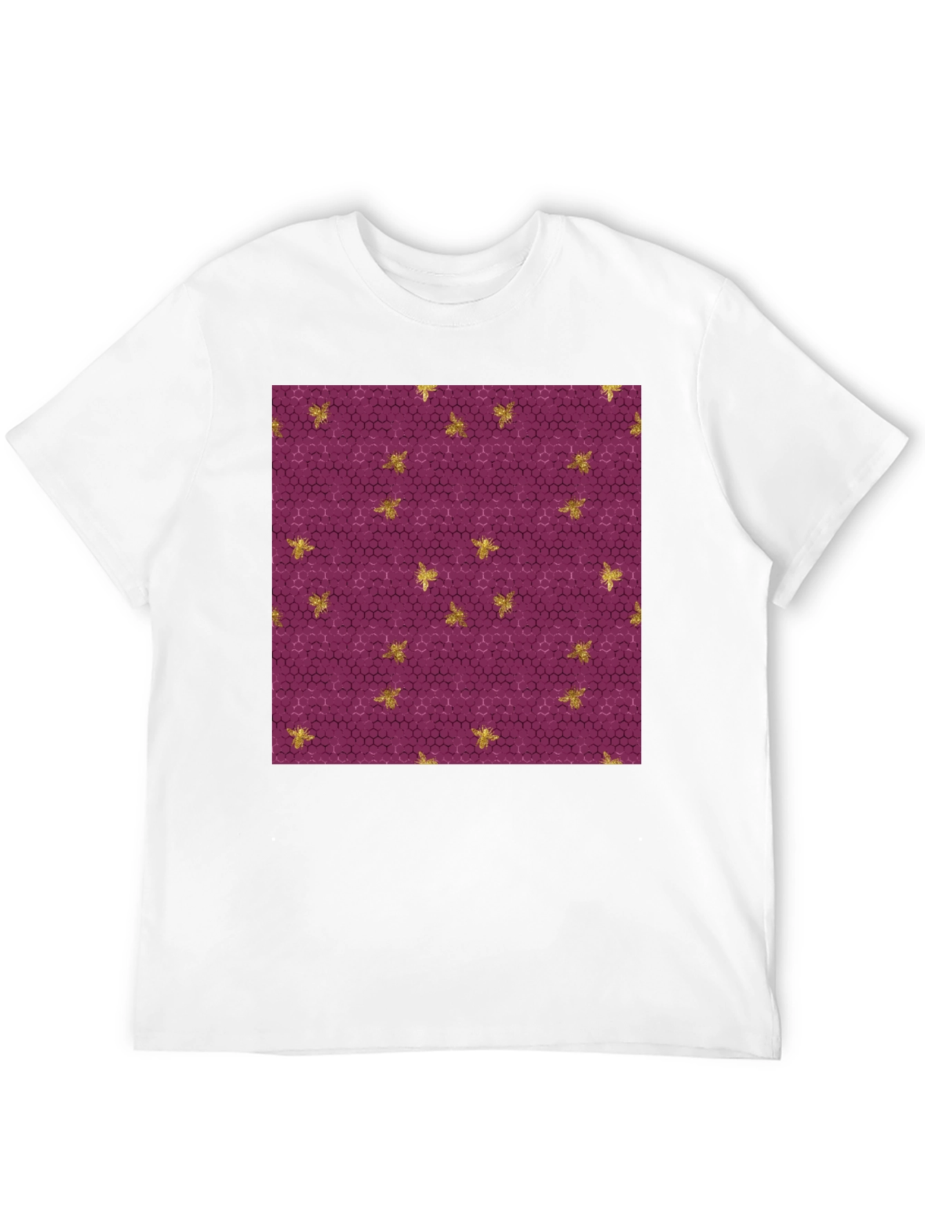 Honeycomb & Bee Print T-Shirt