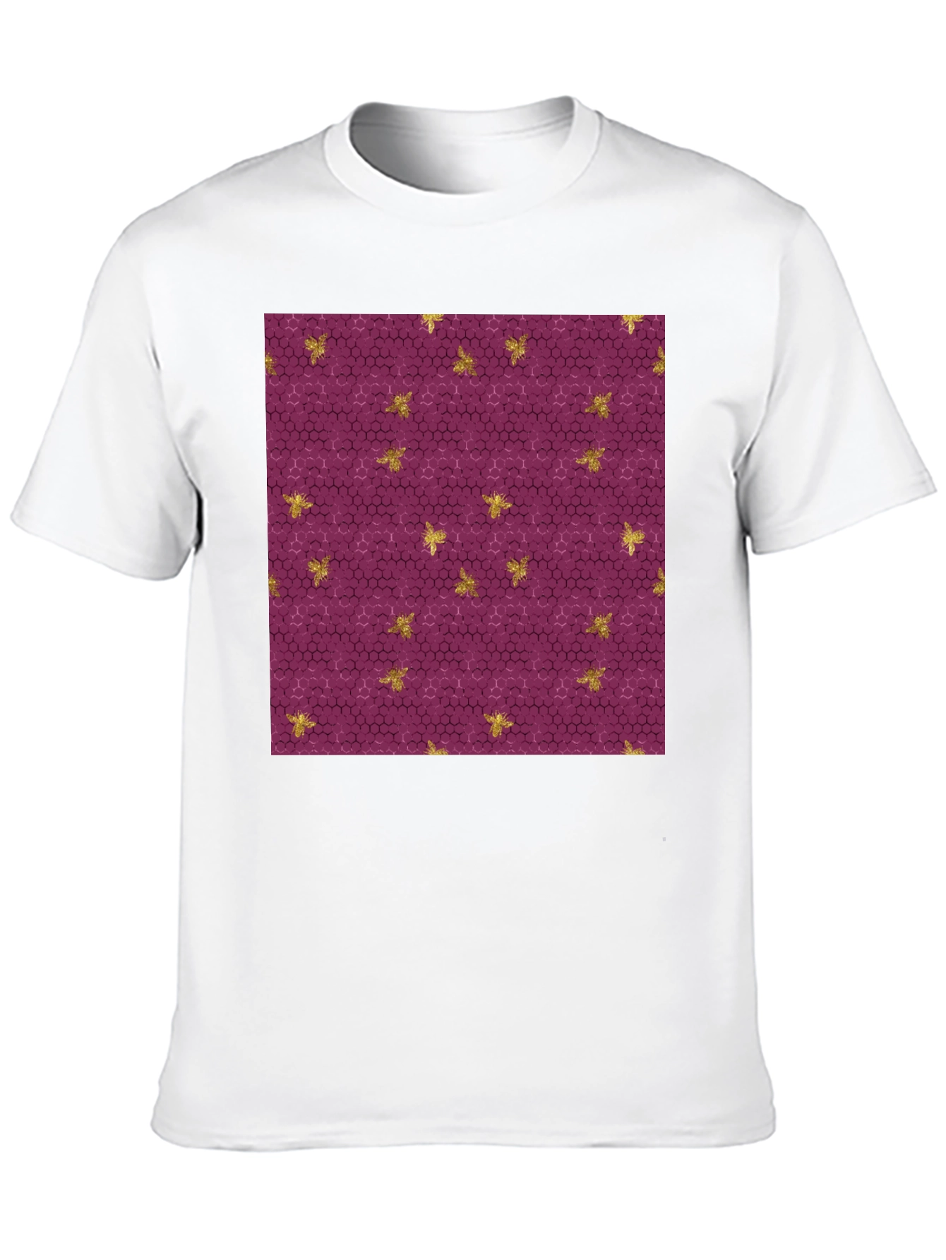 Honeycomb & Bee Print T-Shirt