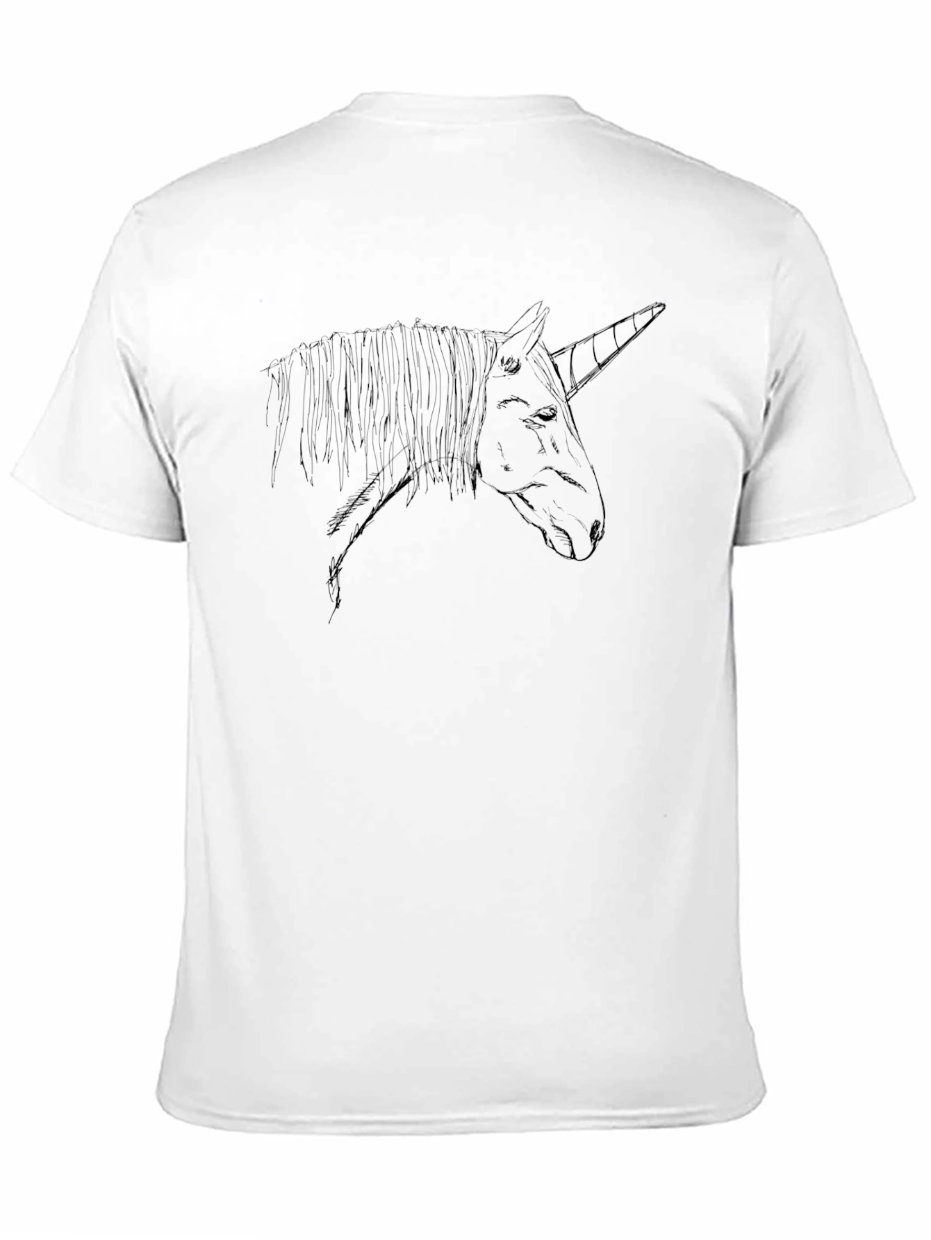 Black Unicorn Sketch Graphic Tee