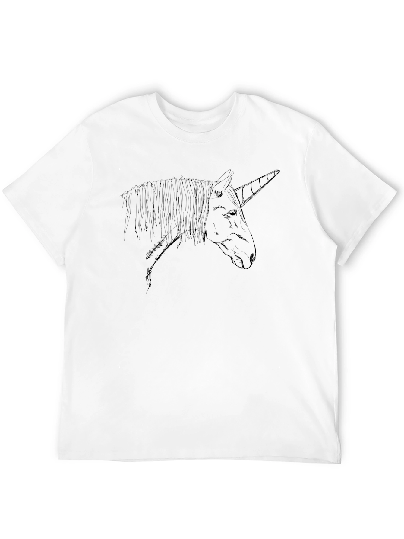 Black Unicorn Sketch Graphic Tee