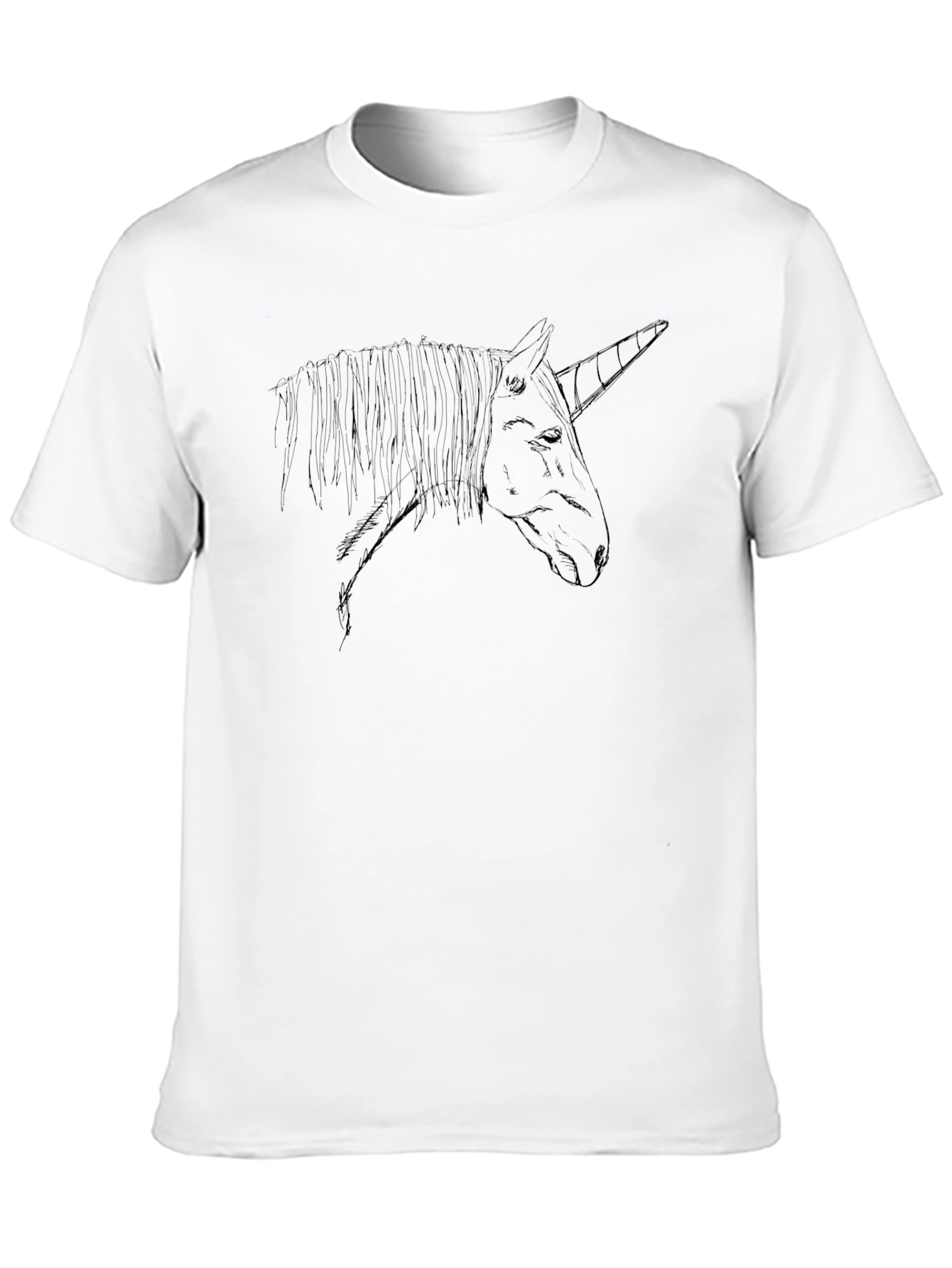 Black Unicorn Sketch Graphic Tee