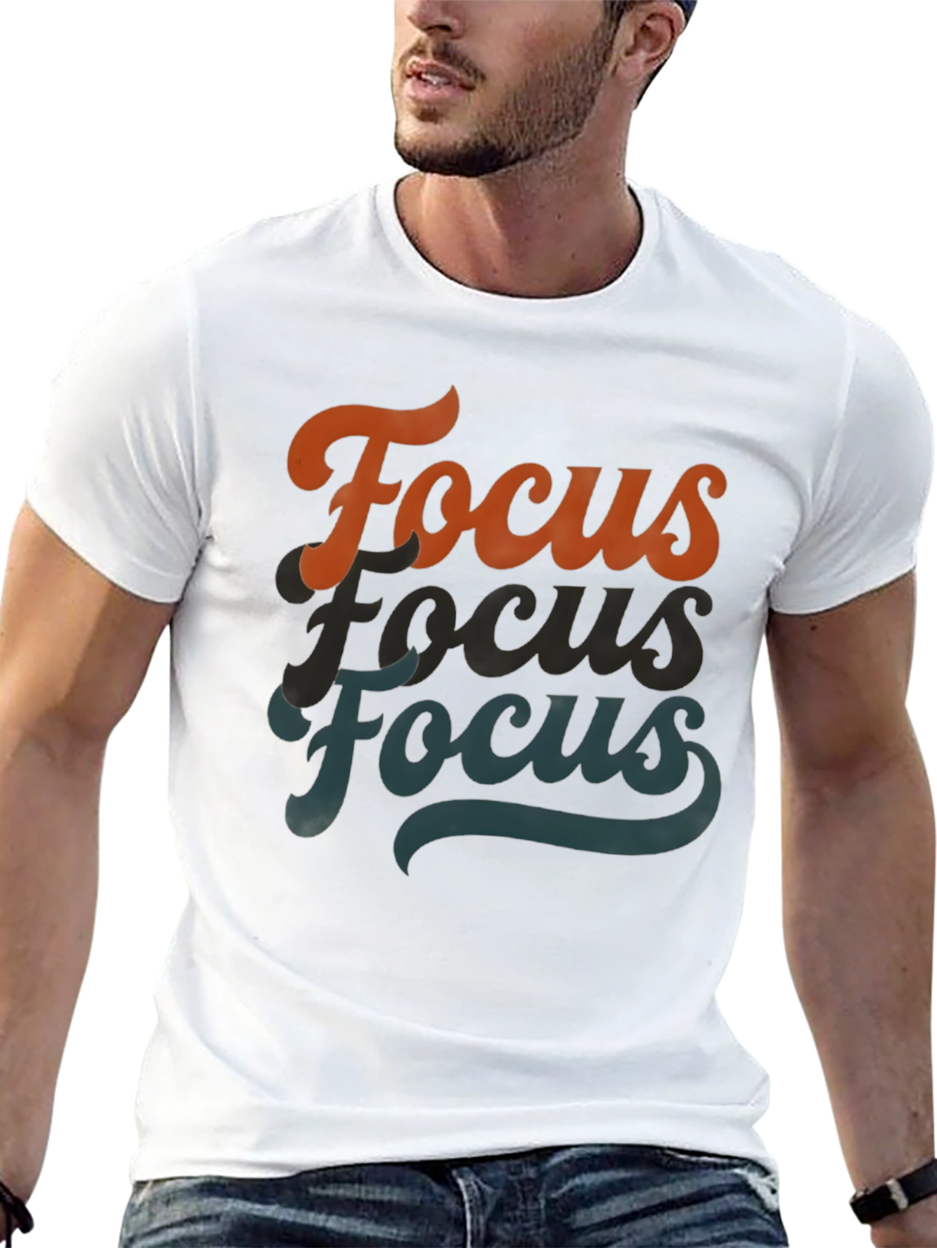 Focus Retro Graphic Tee - Black T-Shirt
