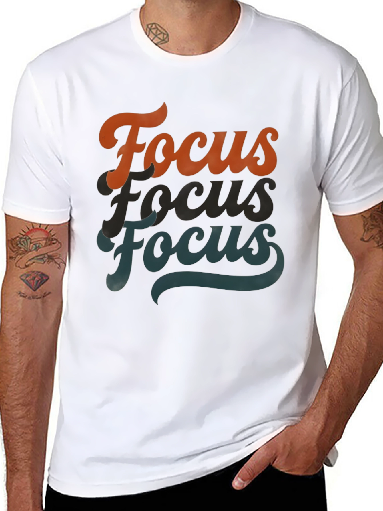 Focus Retro Graphic Tee - Black T-Shirt