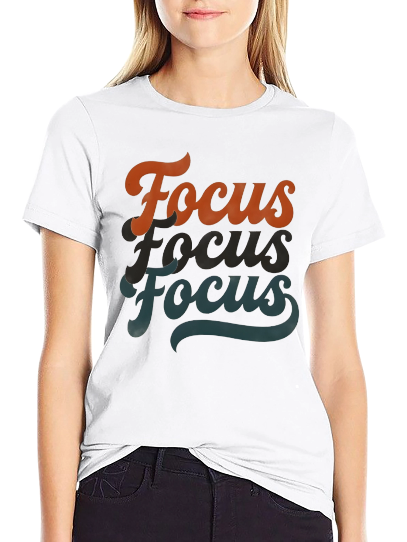 Focus Retro Graphic Tee - Black T-Shirt