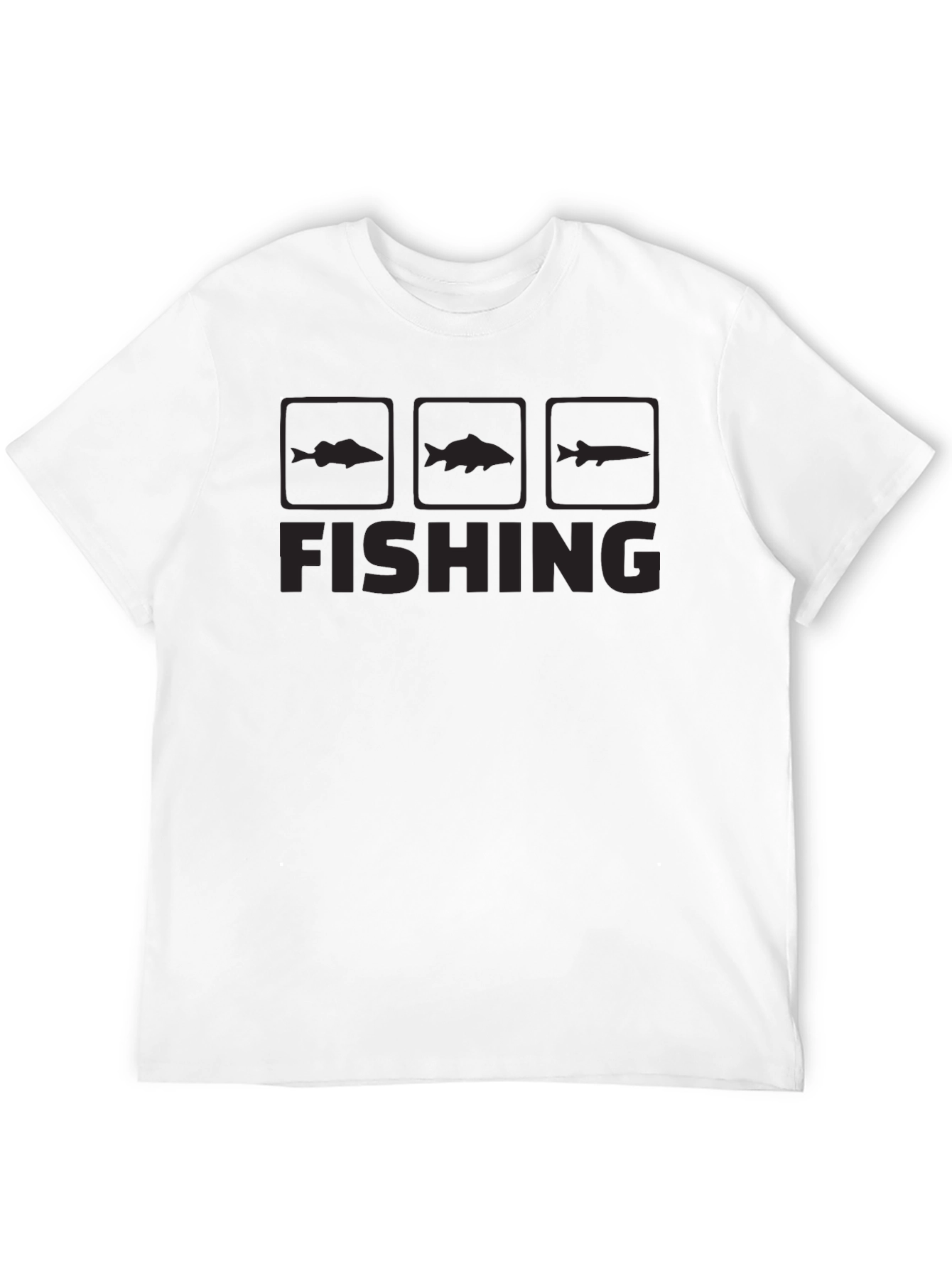 Fishing Graphic Tee | Black Cotton T-Shirt