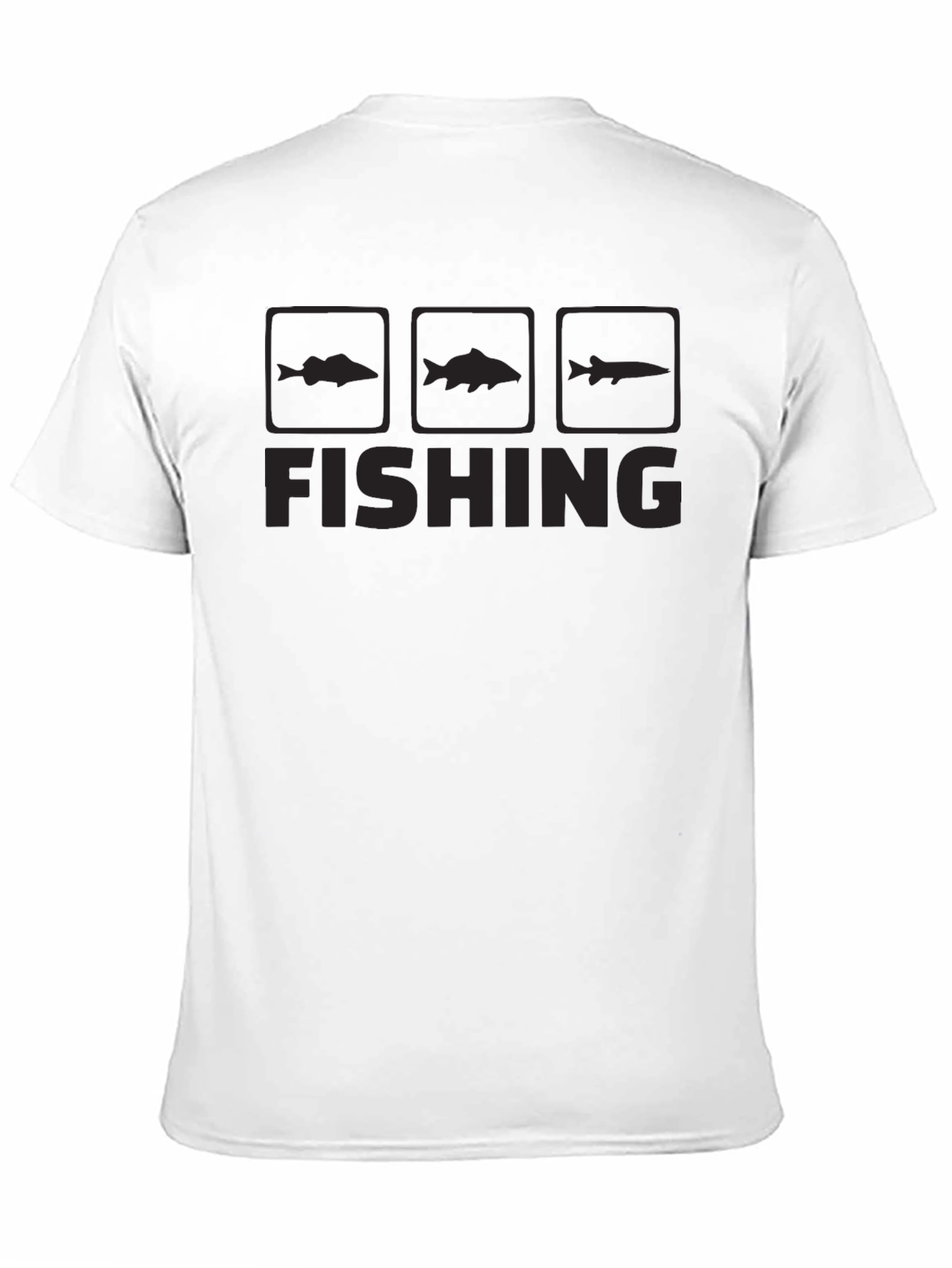 Fishing Graphic Tee | Black Cotton T-Shirt