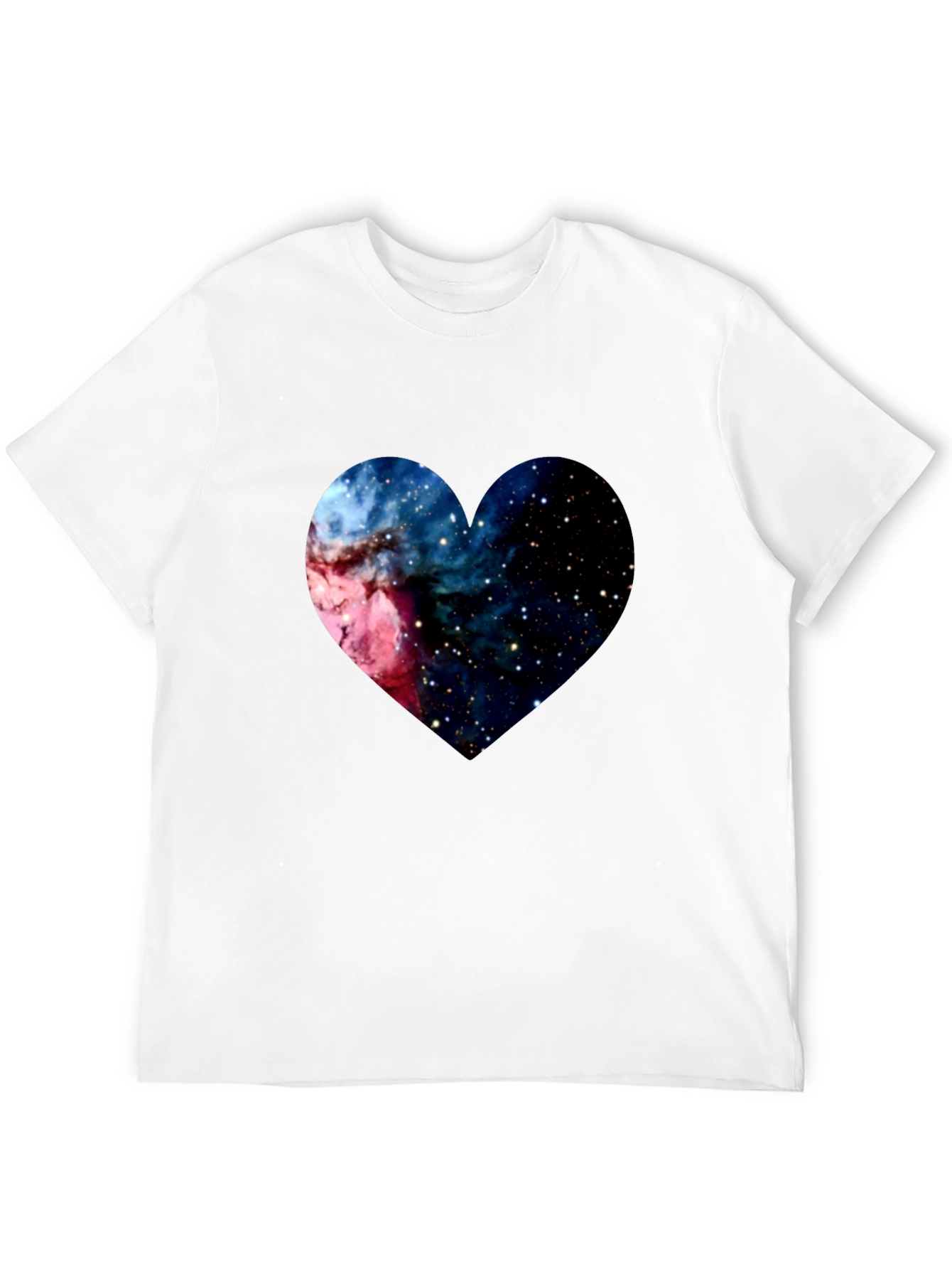 Galaxy Heart Black Tee - Cosmic Love T-Shirt