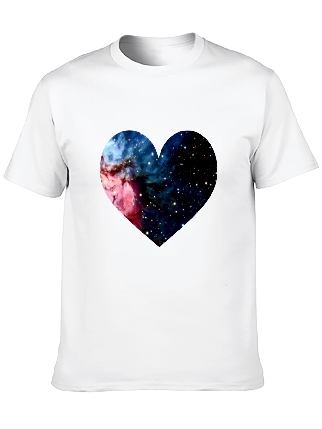 Galaxy Heart Black Tee - Cosmic Love T-Shirt