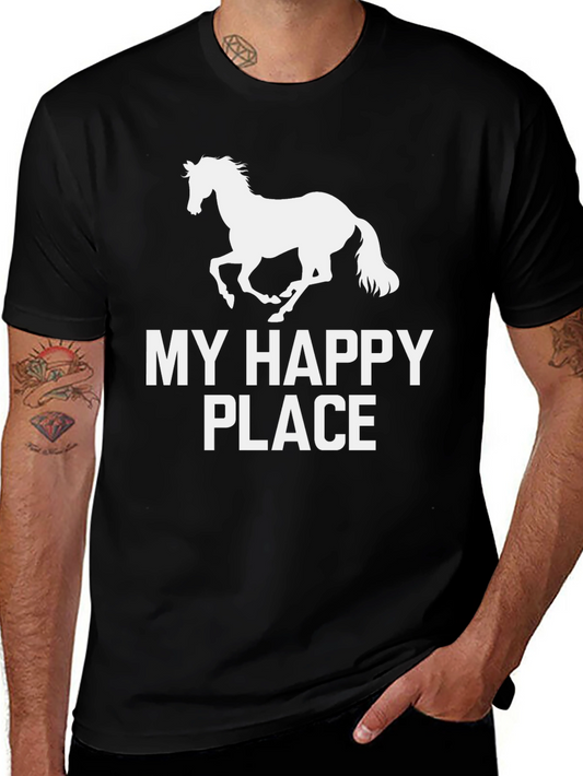 My Happy Place Horse Graphic T-Shirt
