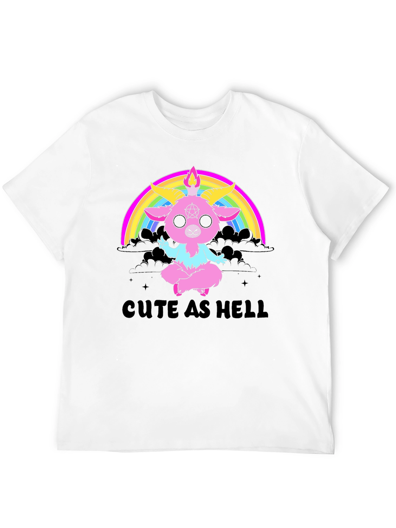 Cute As Hell Baphomet Rainbow T-Shirt