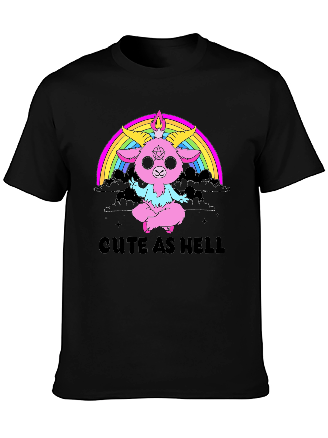 Cute As Hell Baphomet Rainbow T-Shirt
