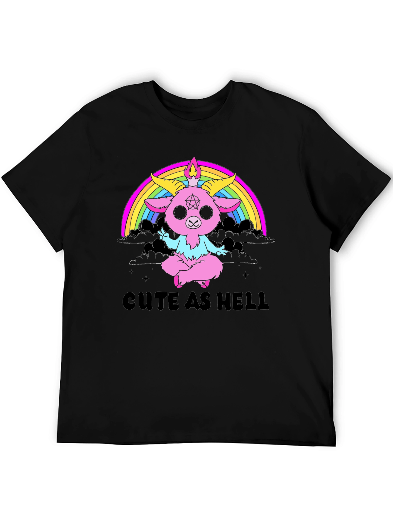Cute As Hell Baphomet Rainbow T-Shirt