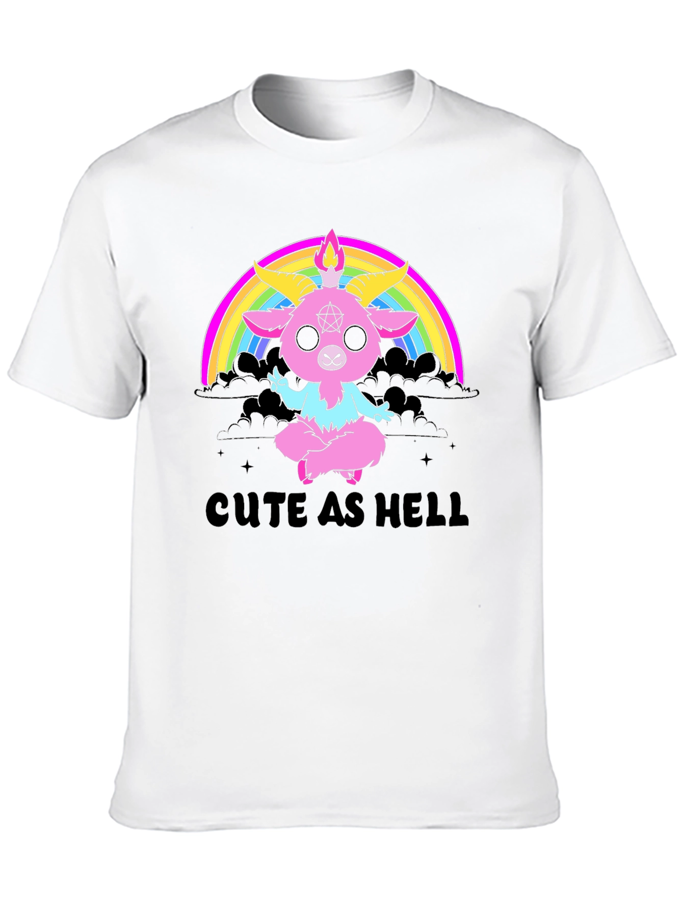 Cute As Hell Baphomet Rainbow T-Shirt