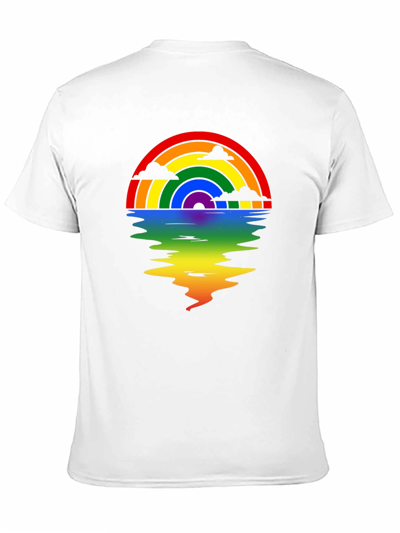 Rainbow Reflection Graphic Tee - Black
