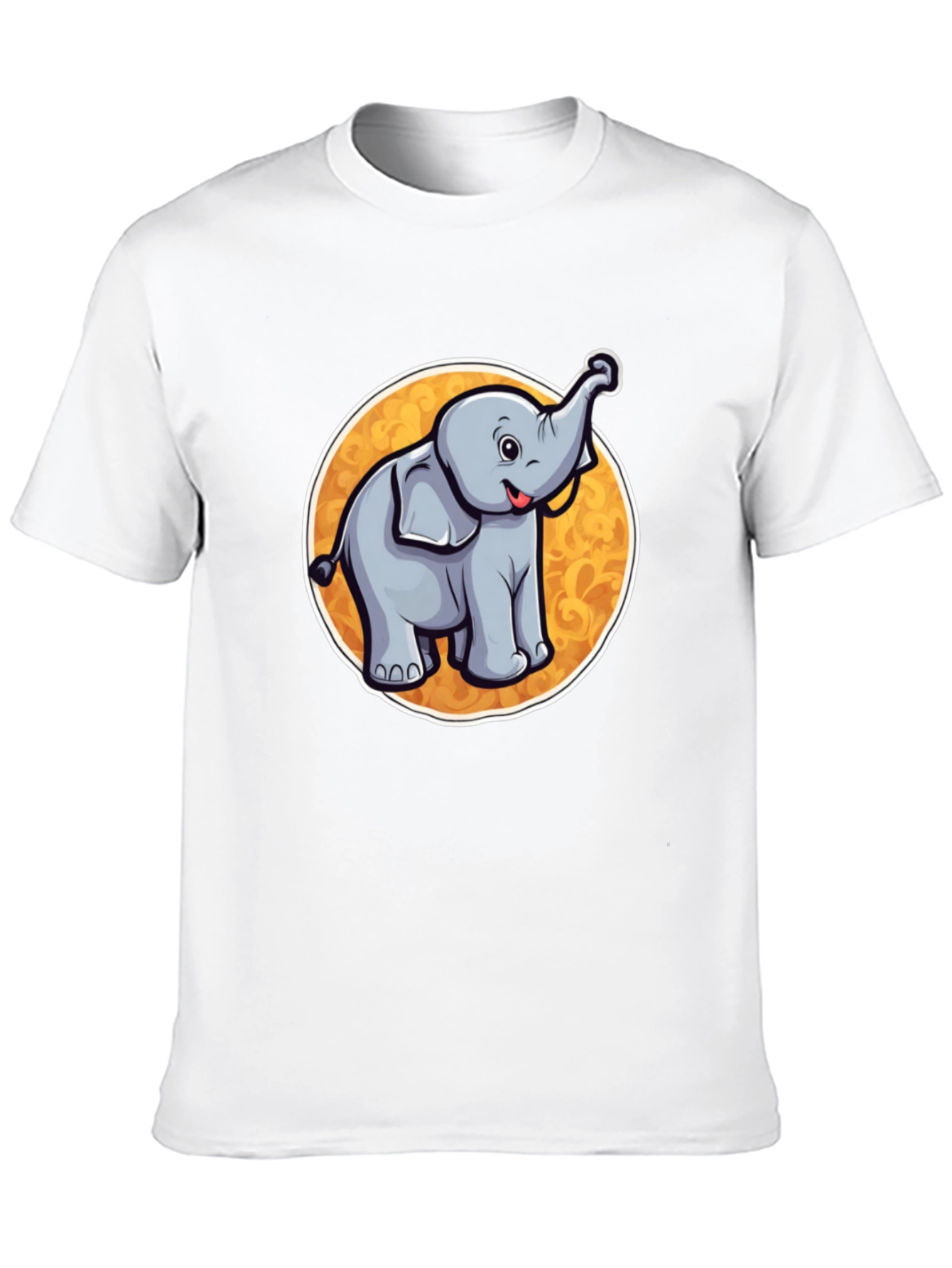 Cute Elephant Graphic Tee - Soft Cotton Blend