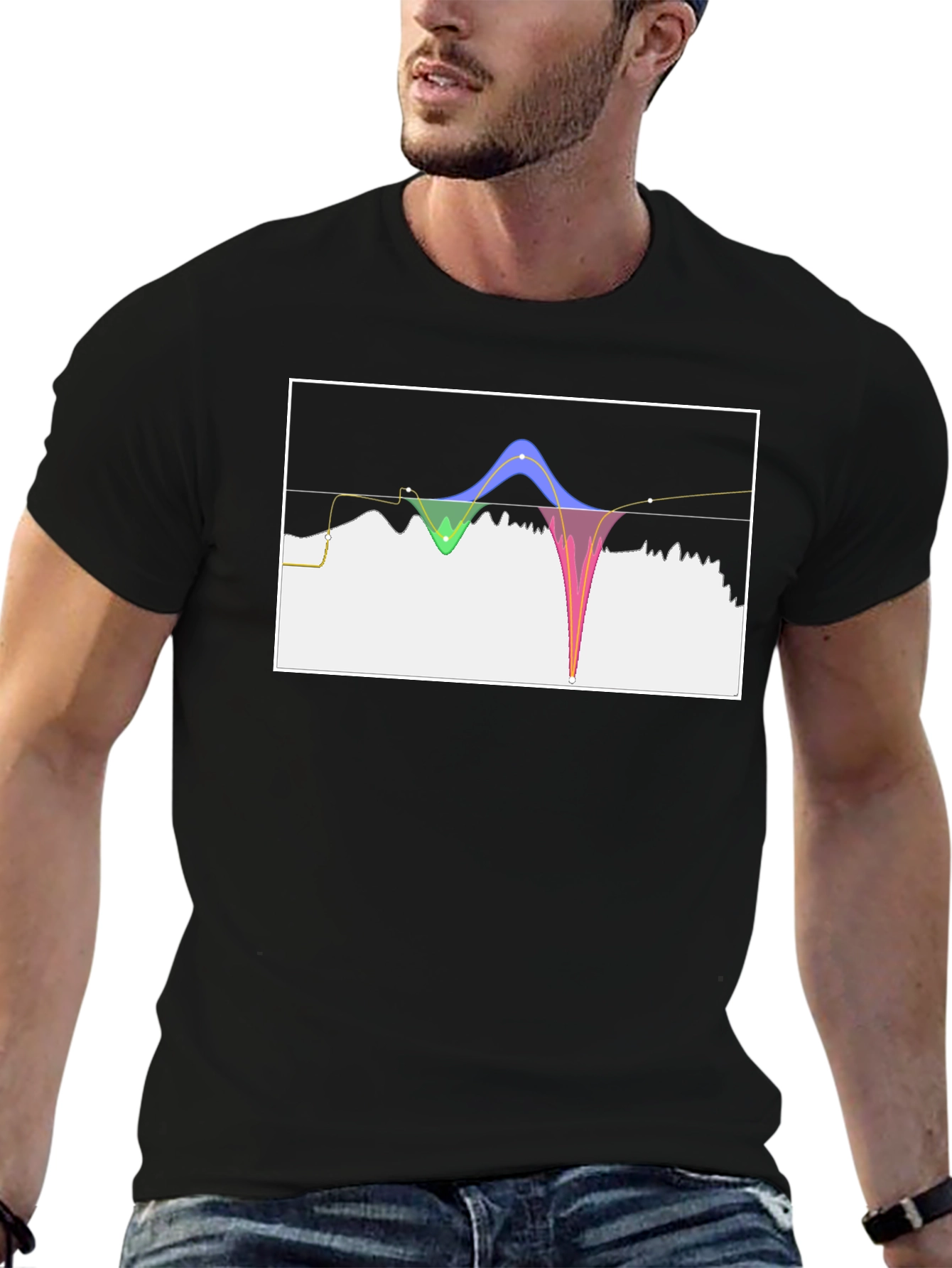 Abstract Graph T-Shirt - Black