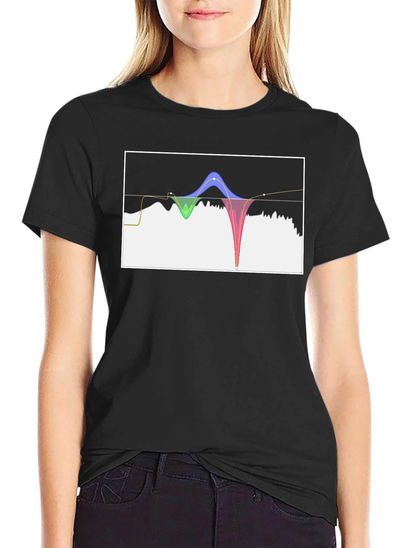 Abstract Graph T-Shirt - Black