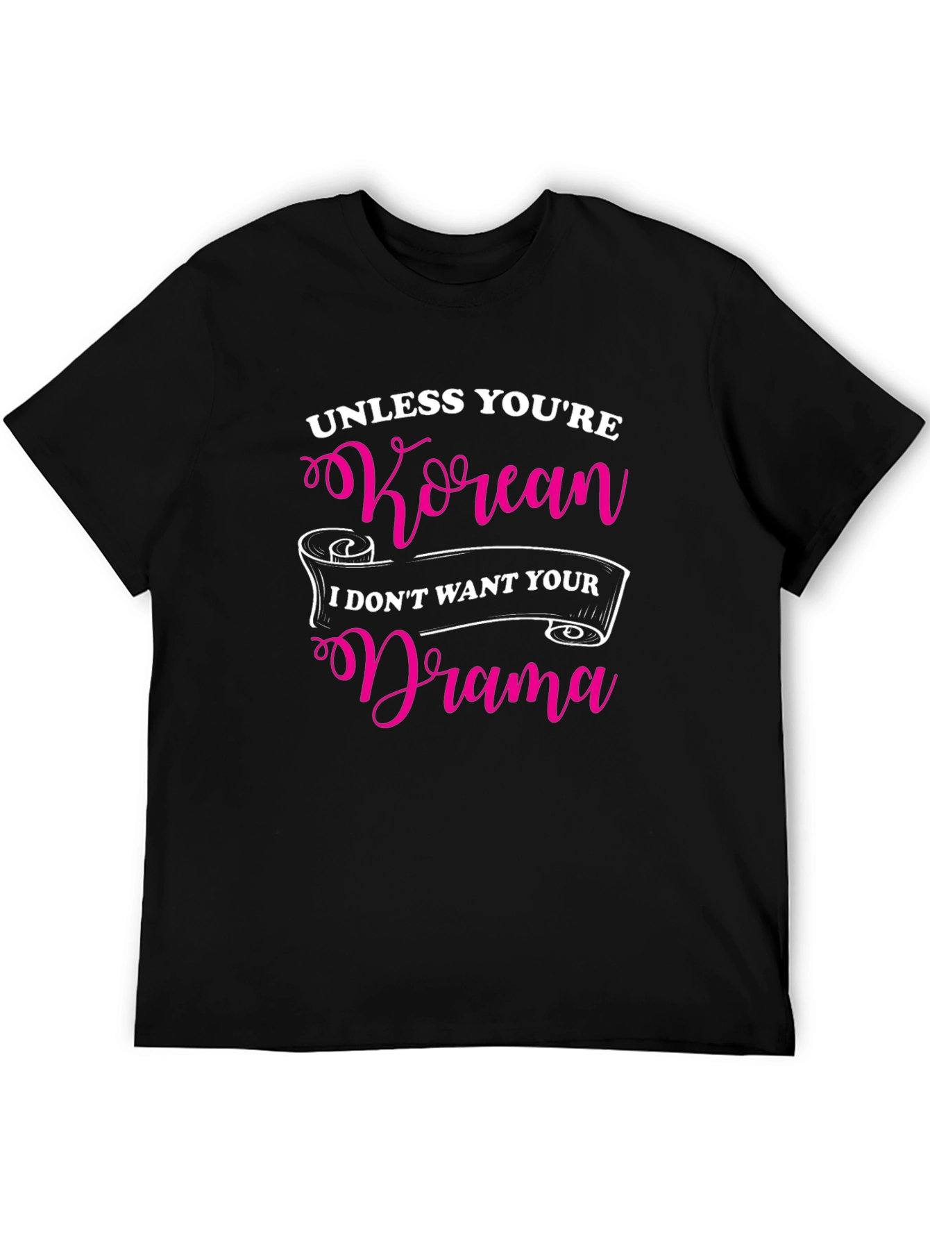 Korean Drama Black Graphic Tee Novelty
