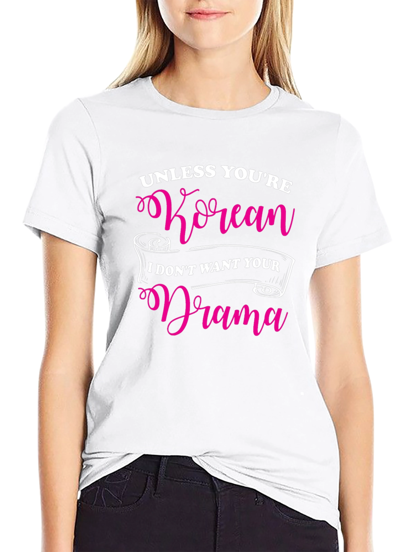 Korean Drama Black Graphic Tee Novelty