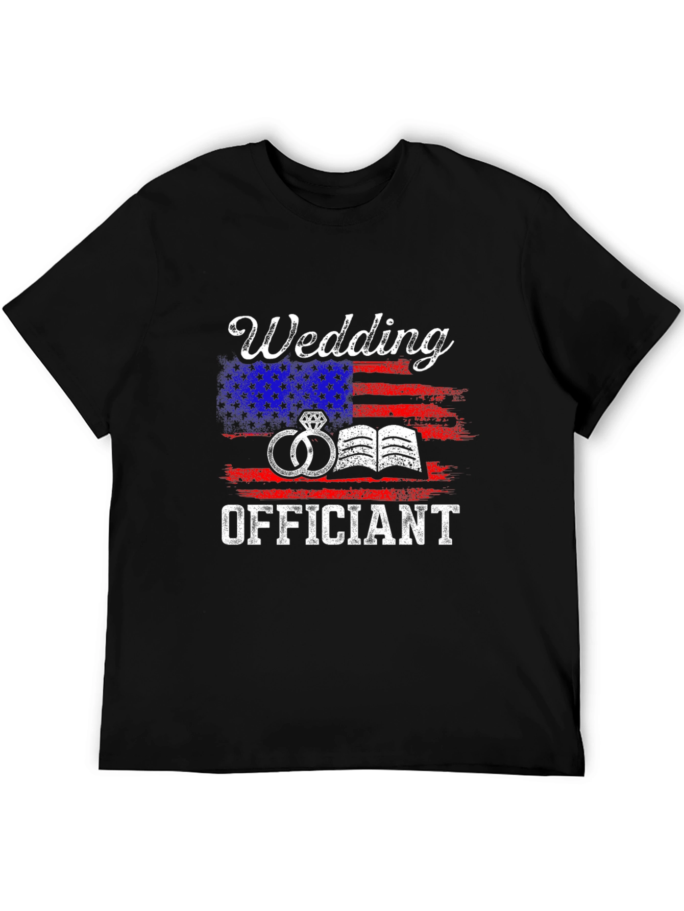 Wedding Officiant American Flag Graphic Tee