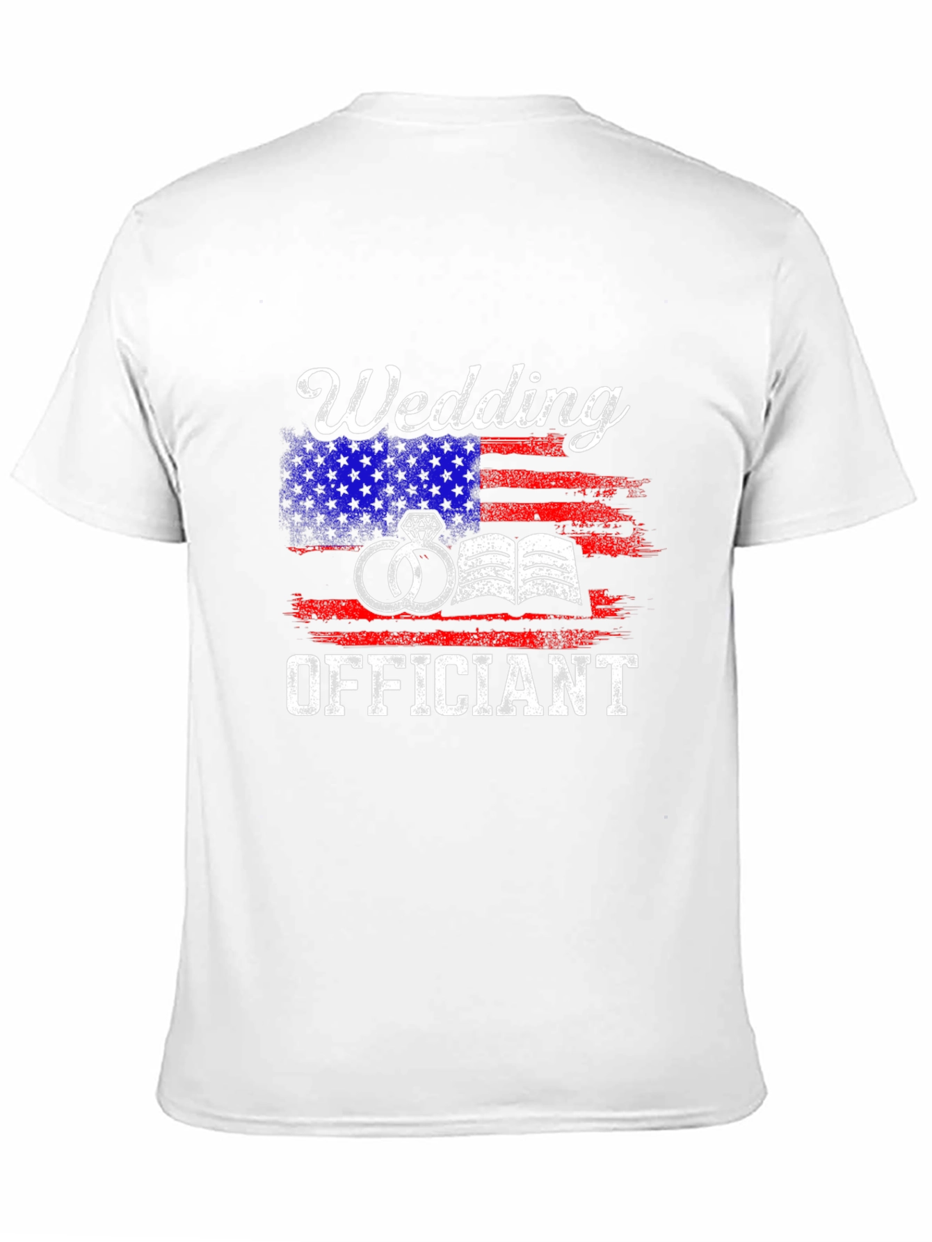 Wedding Officiant American Flag Graphic Tee
