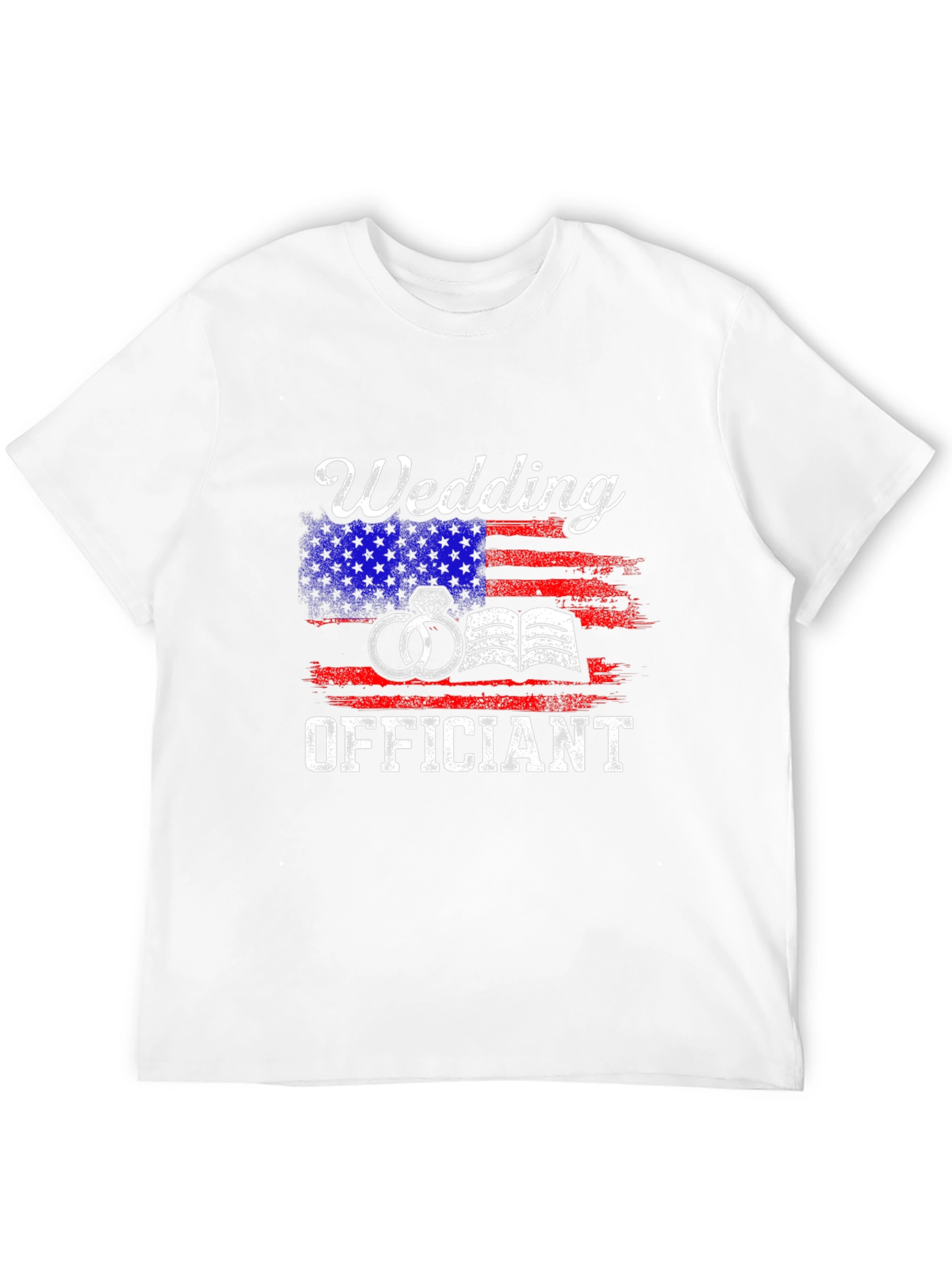 Wedding Officiant American Flag Graphic Tee