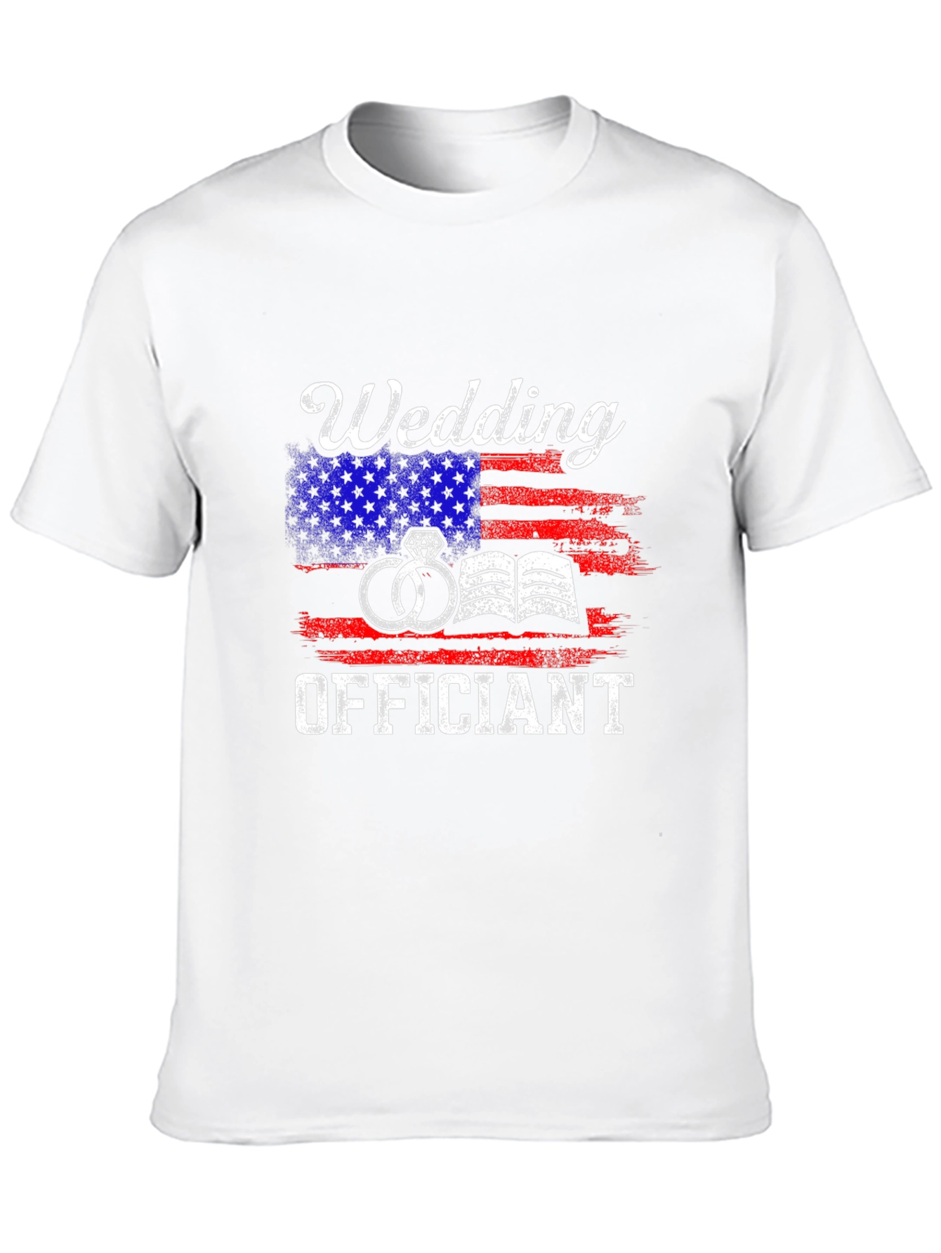 Wedding Officiant American Flag Graphic Tee