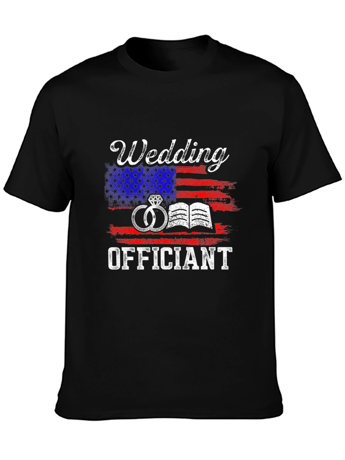 Wedding Officiant American Flag Graphic Tee