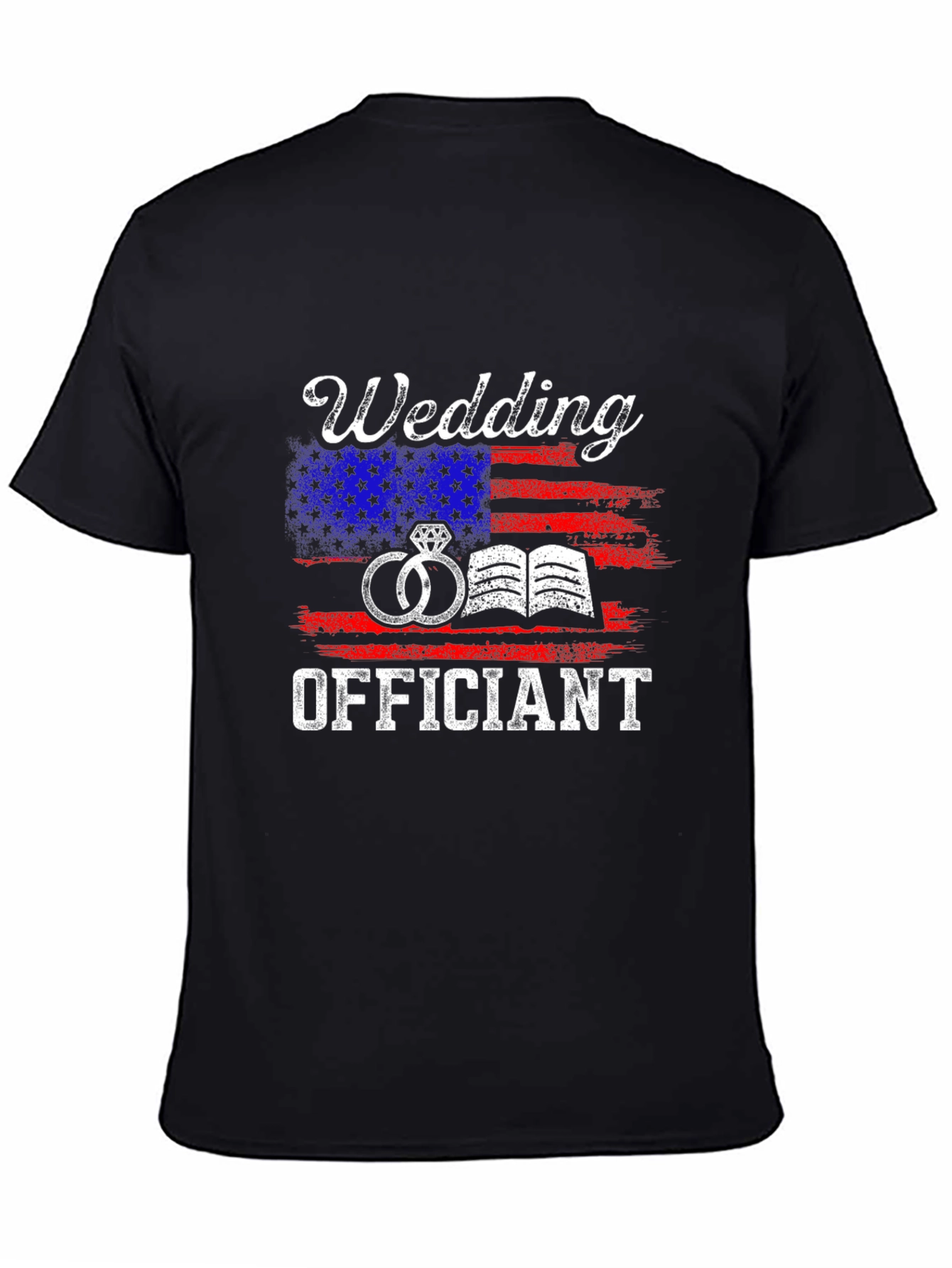 Wedding Officiant American Flag Graphic Tee