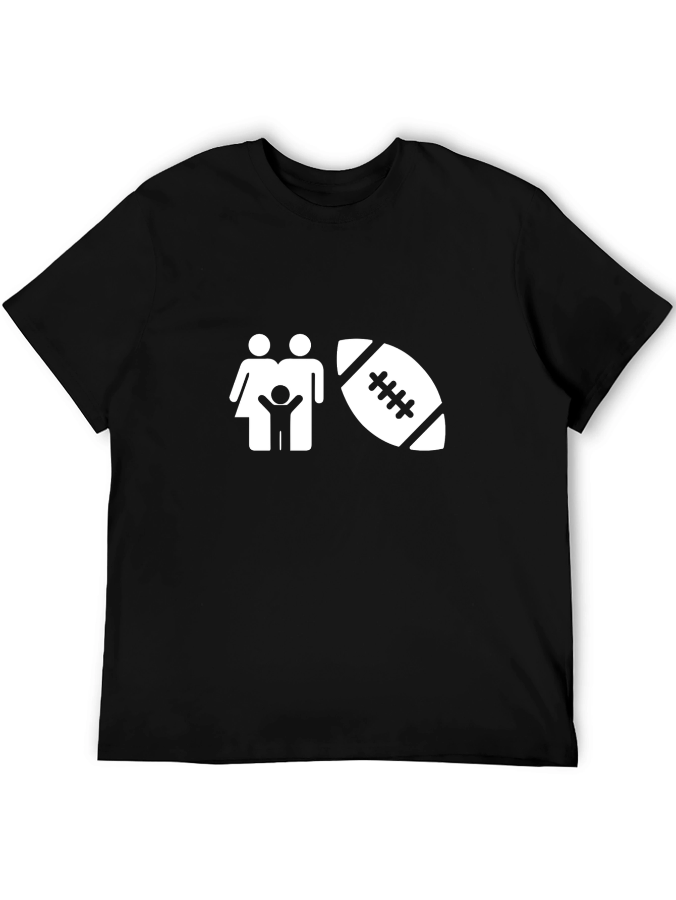 Football Family Black T-Shirt