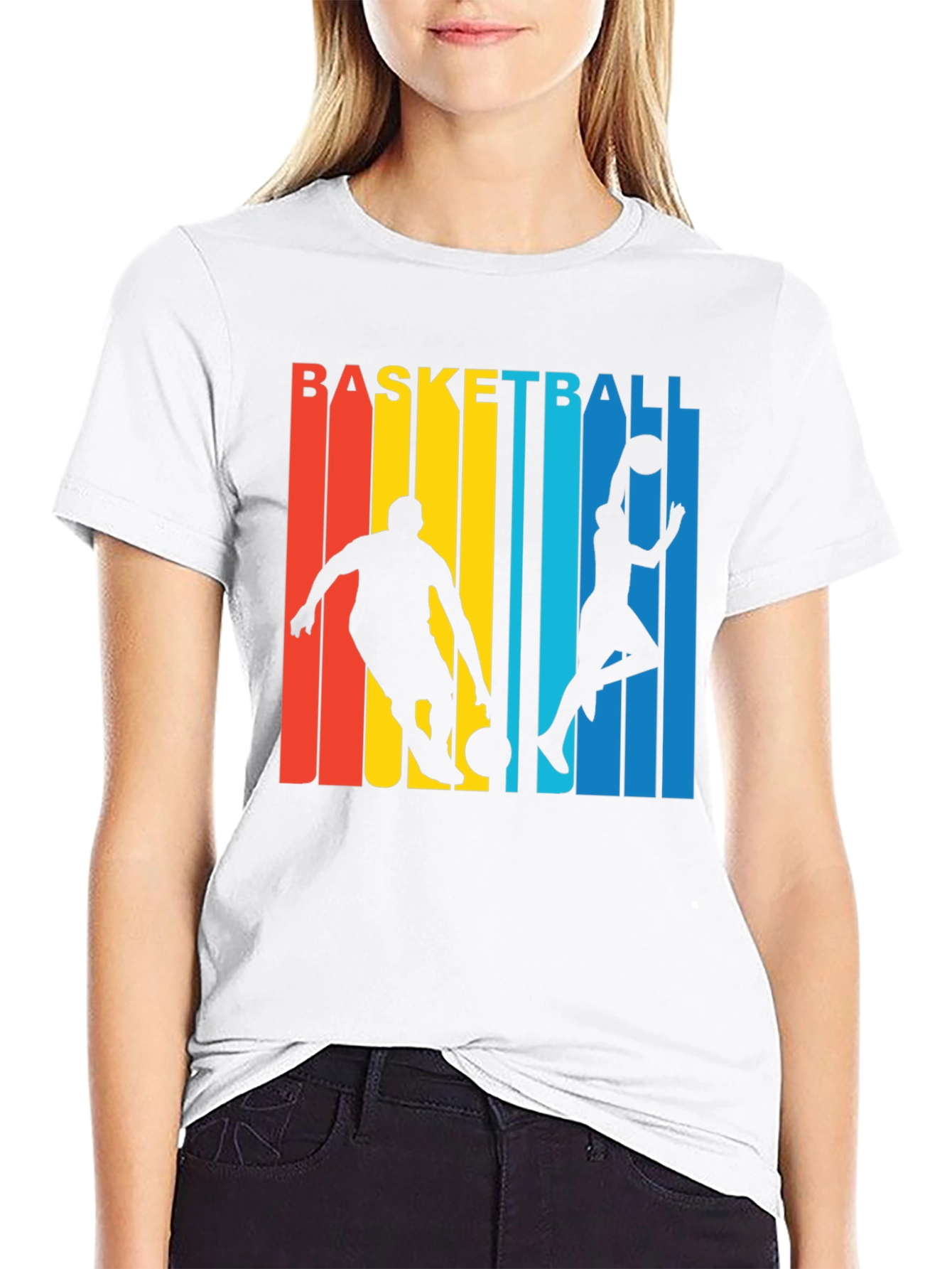 Retro Basketball Player Graphic T-Shirt